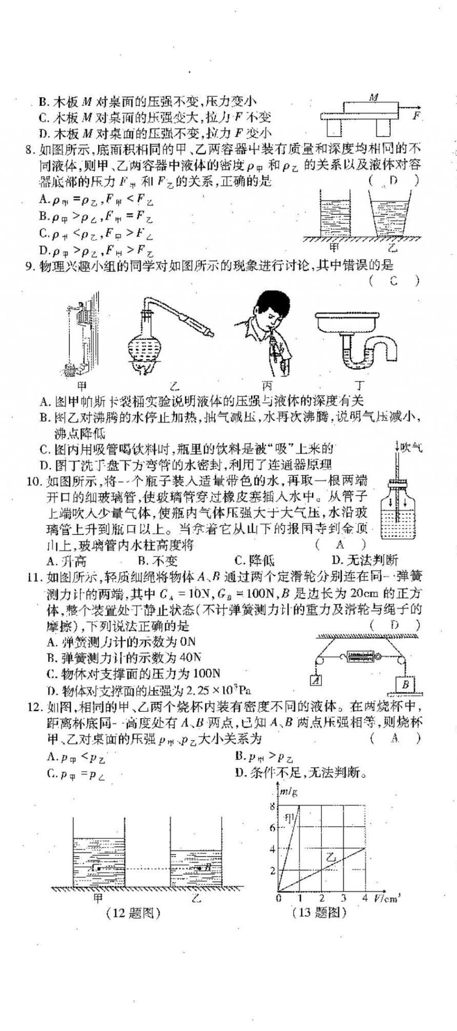 2022年优课堂给力A加八年级物理下册教科版 第14页