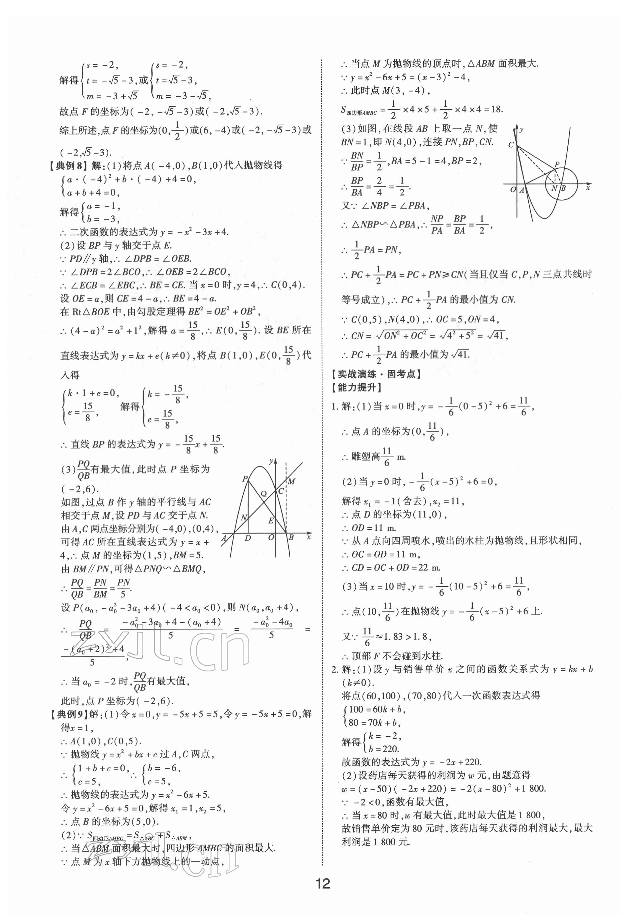 2022年初中總復(fù)習(xí)手冊(cè)數(shù)學(xué)山東科學(xué)技術(shù)出版社 第12頁