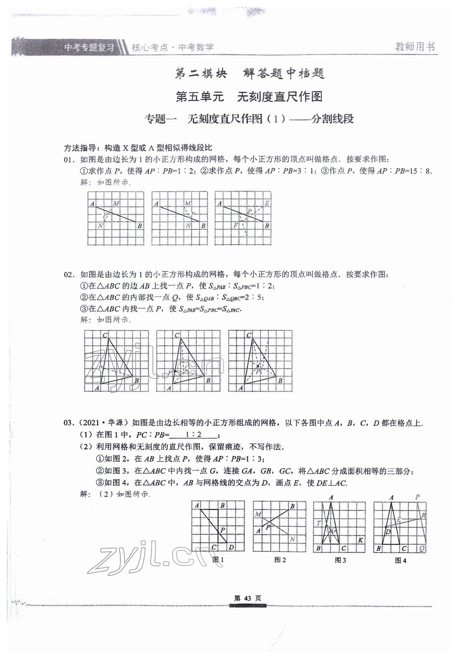 2022年核心考點中考數(shù)學(xué)中考專題復(fù)習(xí) 參考答案第43頁