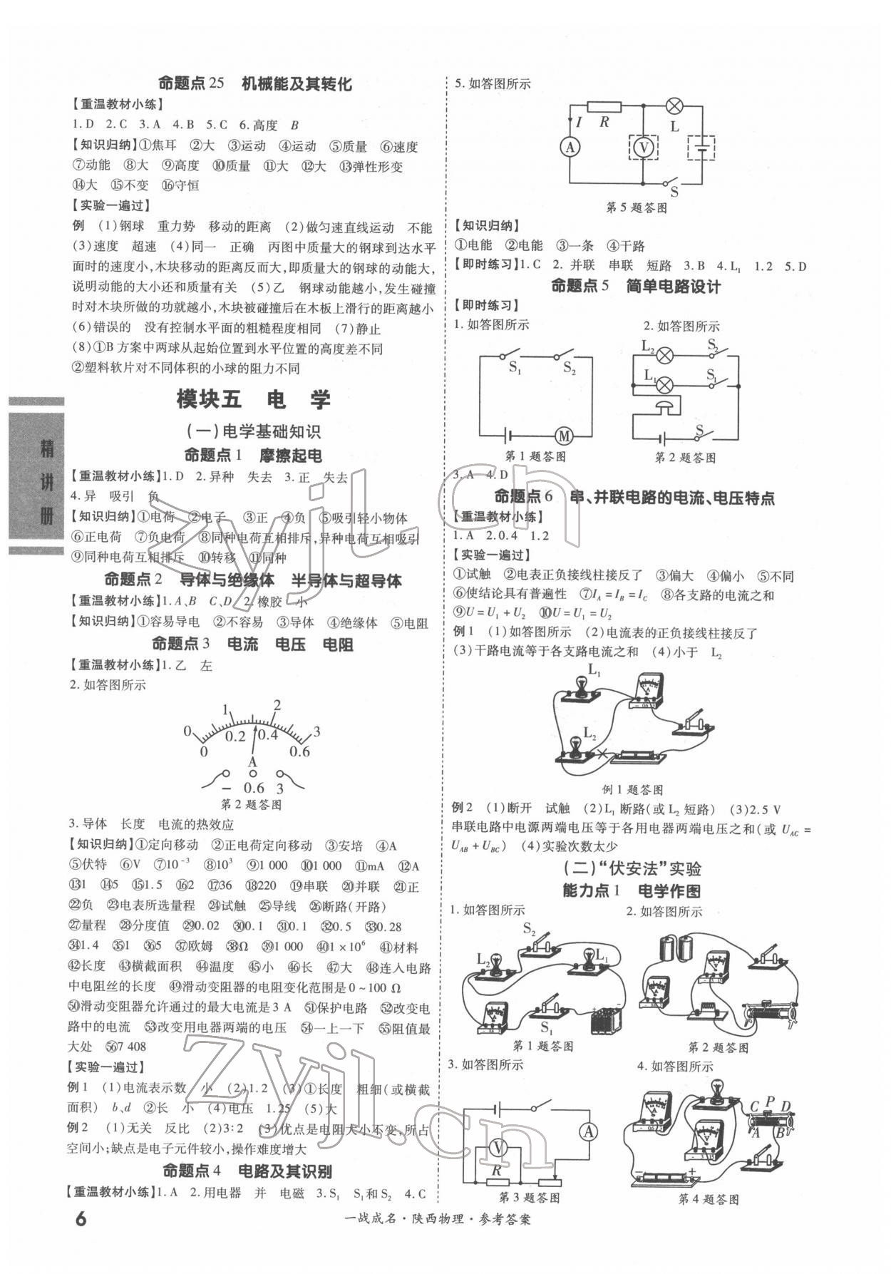 2022年一戰(zhàn)成名考前新方案物理陜西專版&nbsp;第6頁(yè)