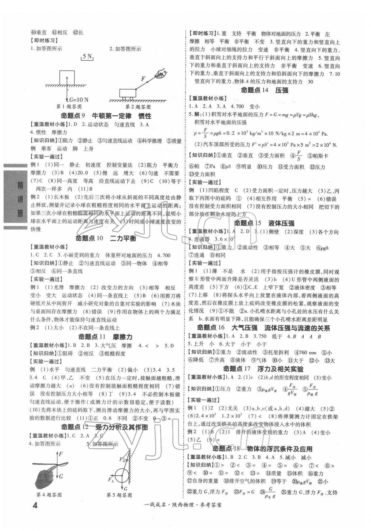 2022年一戰(zhàn)成名考前新方案物理陜西專版&nbsp;第4頁