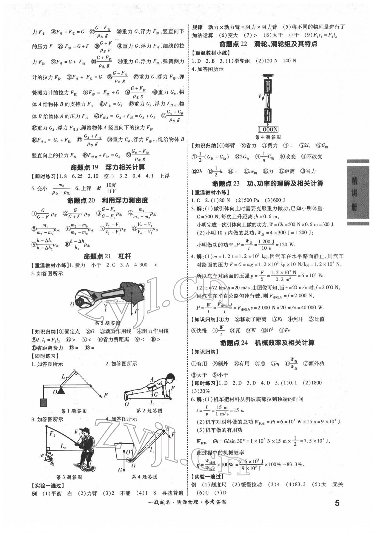 2022年一戰(zhàn)成名考前新方案物理陜西專版&nbsp;第5頁