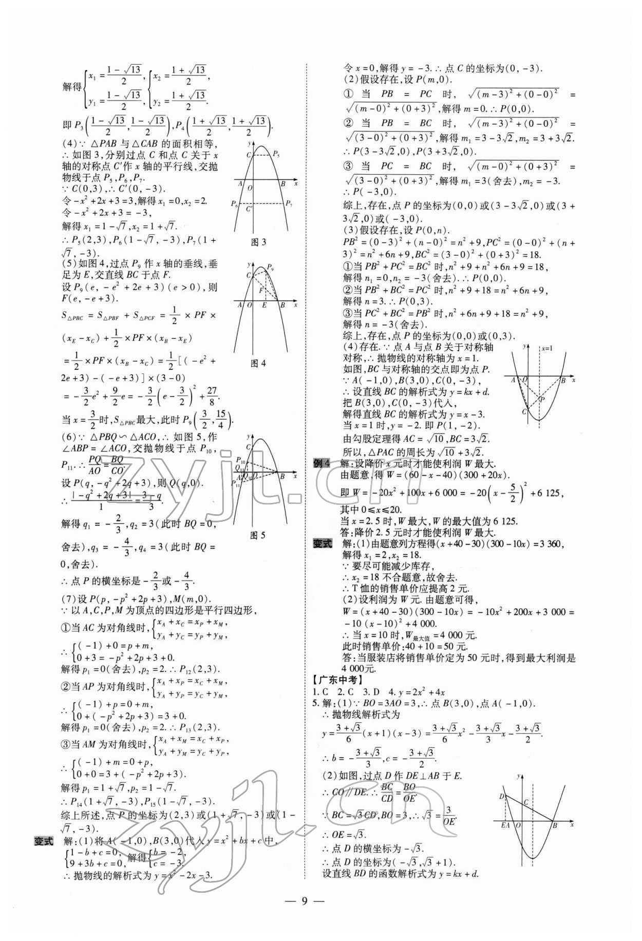 2022年名師中考數學廣東專用 第9頁
