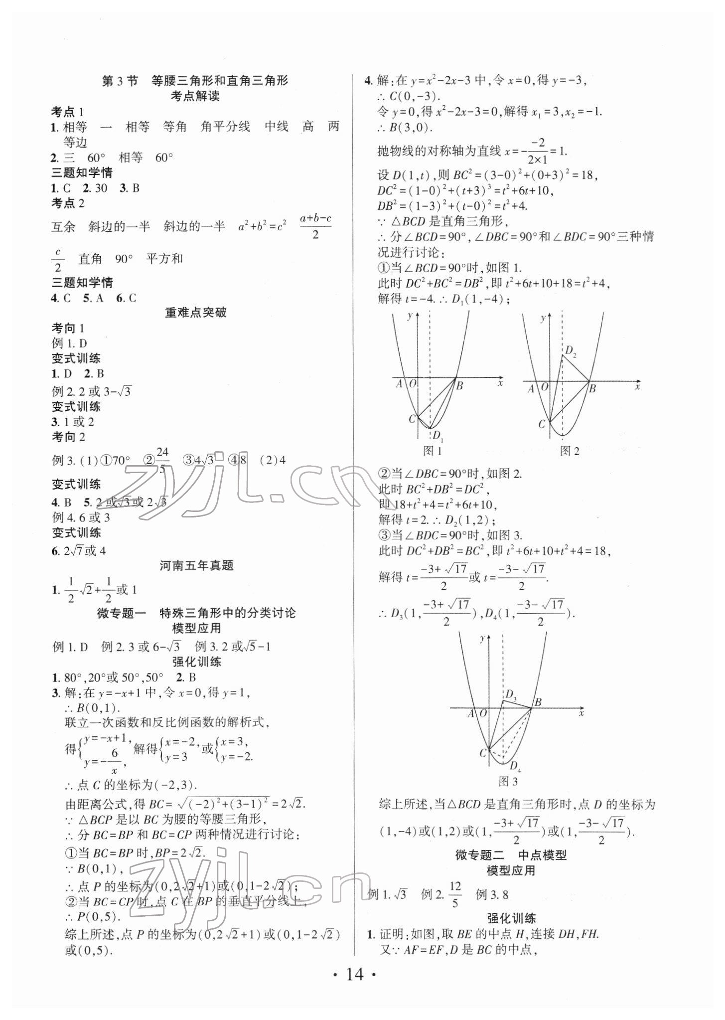 2022年理想中考数学中考河南专版 参考答案第14页