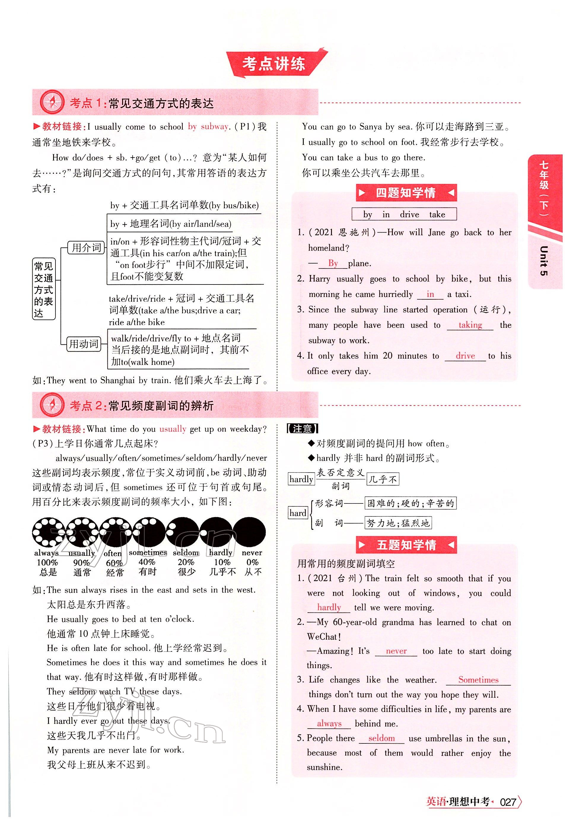 2022年理想中考英語河南專版 參考答案第48頁