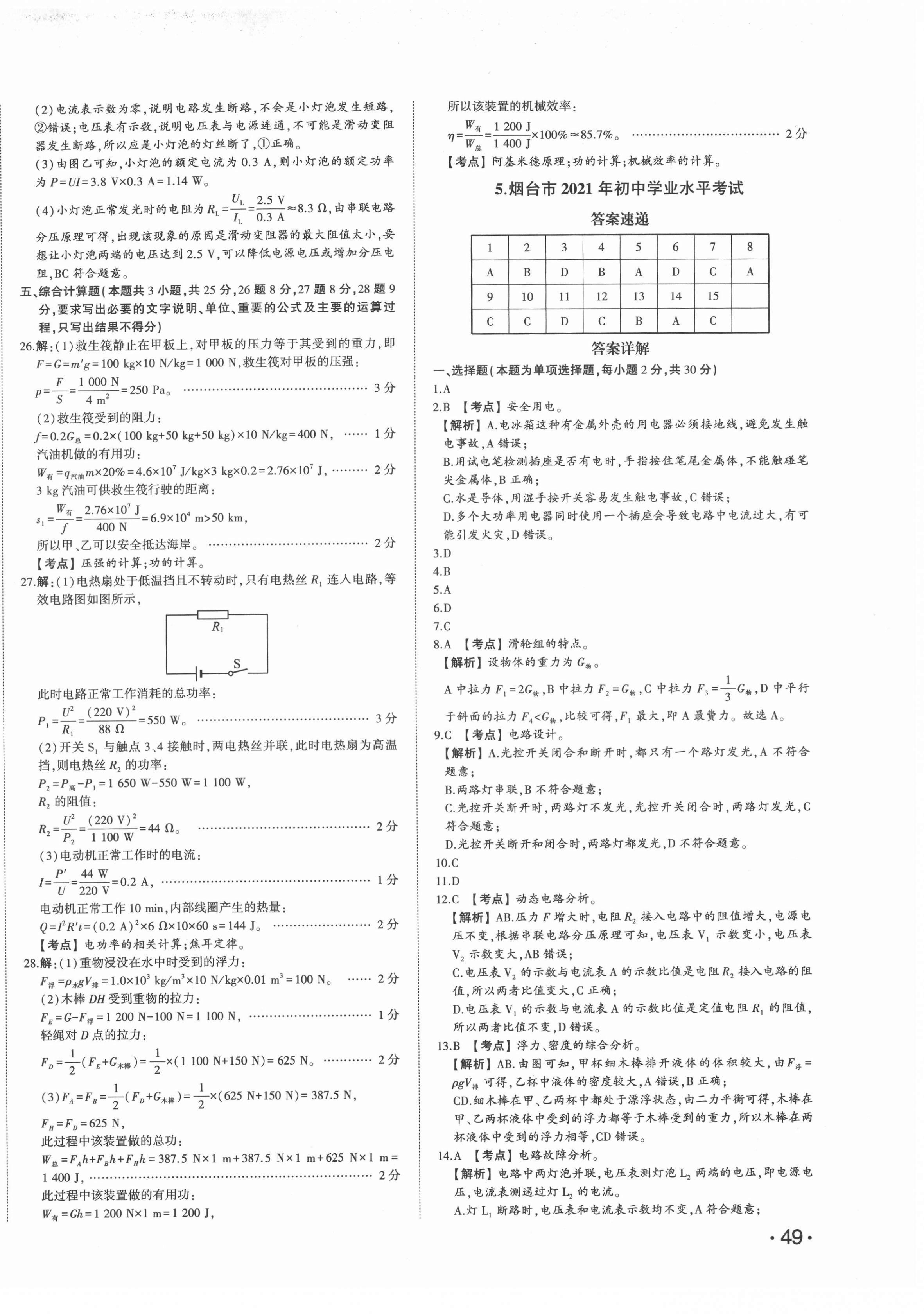 2022年星躍龍門中考真題匯編卷物理人教版山東專版 第6頁