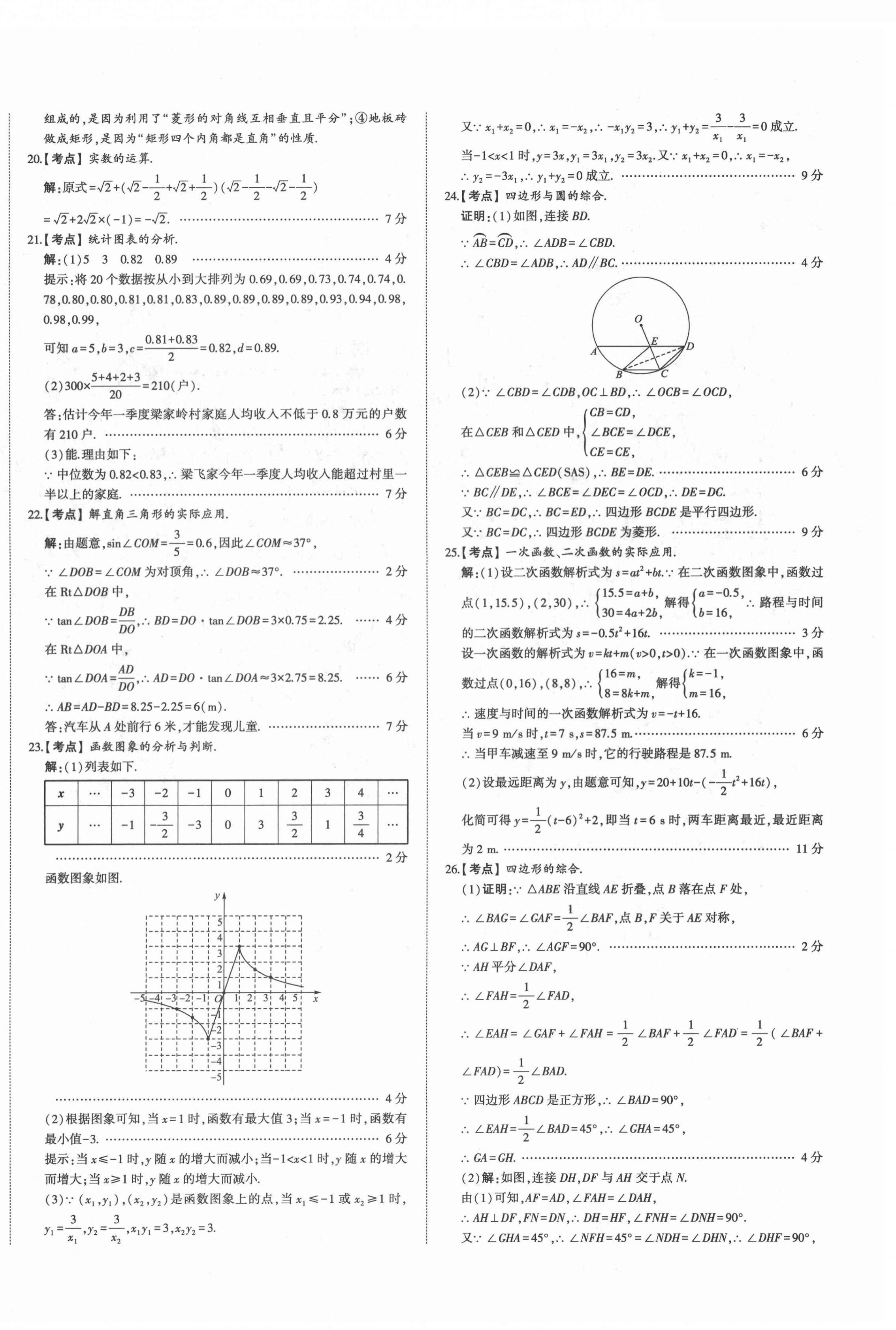 2022年星躍龍門中考真題匯編卷數(shù)學人教版山東專版 第4頁