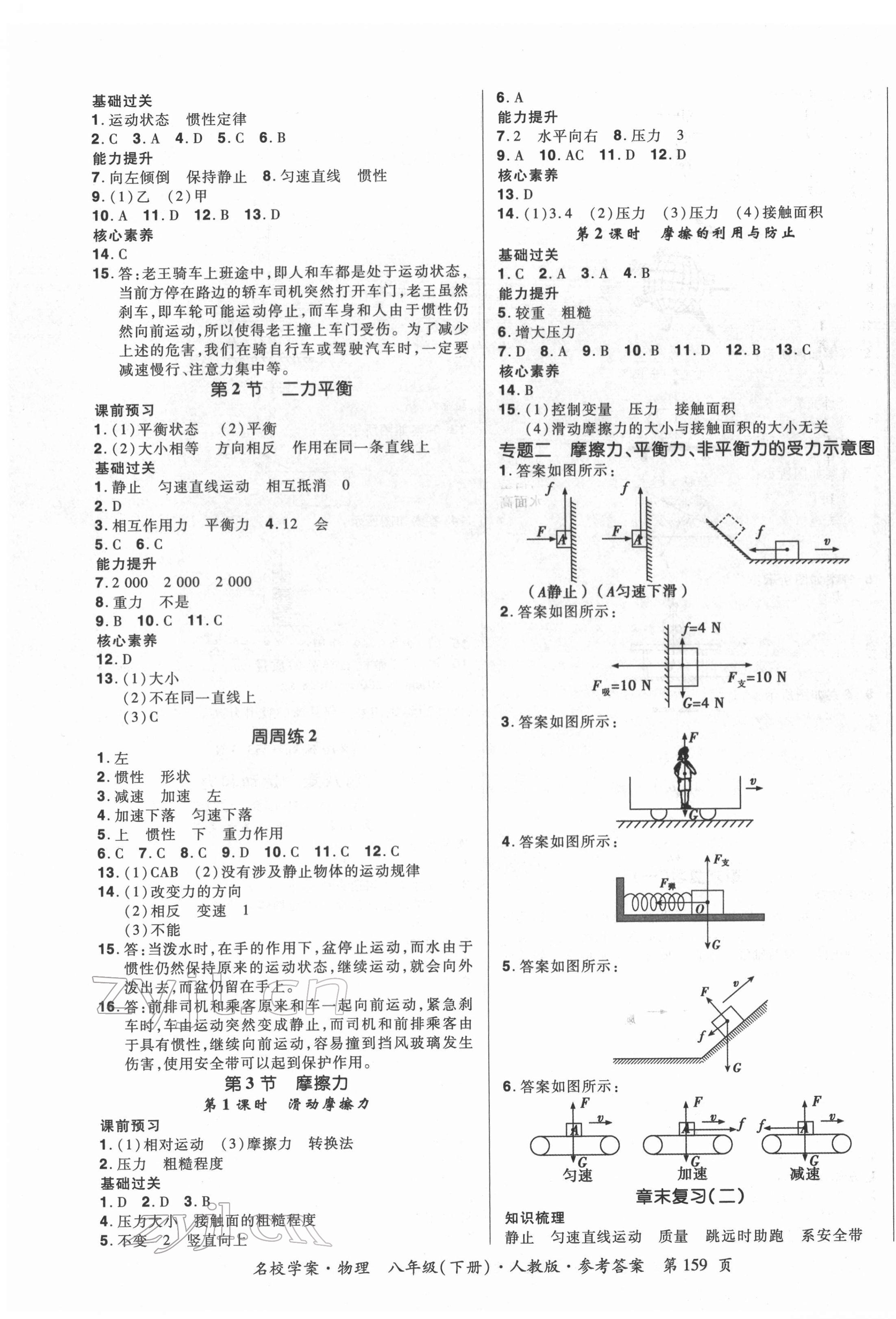 2022年国华作业本名校学案八年级物理下册人教版 第3页