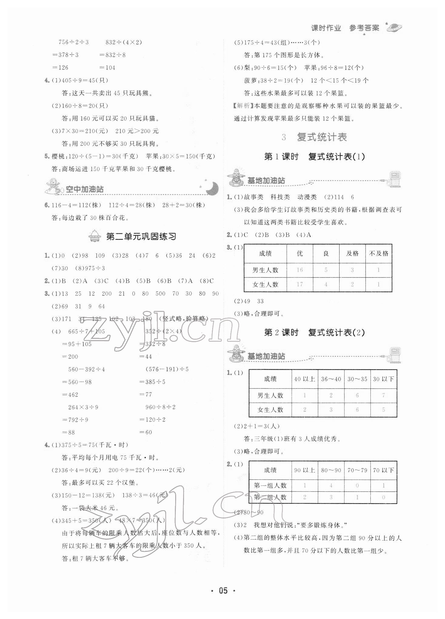 2022年趣味数学三年级下册人教版 参考答案第5页