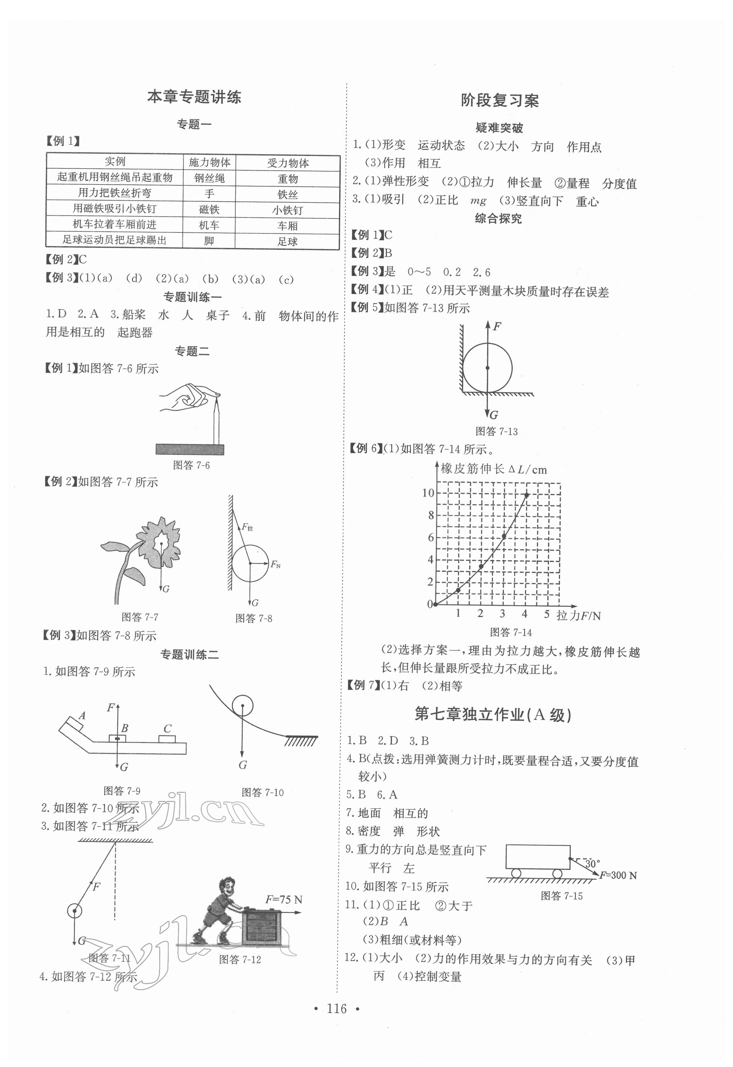 2022年長(zhǎng)江全能學(xué)案同步練習(xí)冊(cè)八年級(jí)物理下冊(cè)人教版 參考答案第2頁(yè)