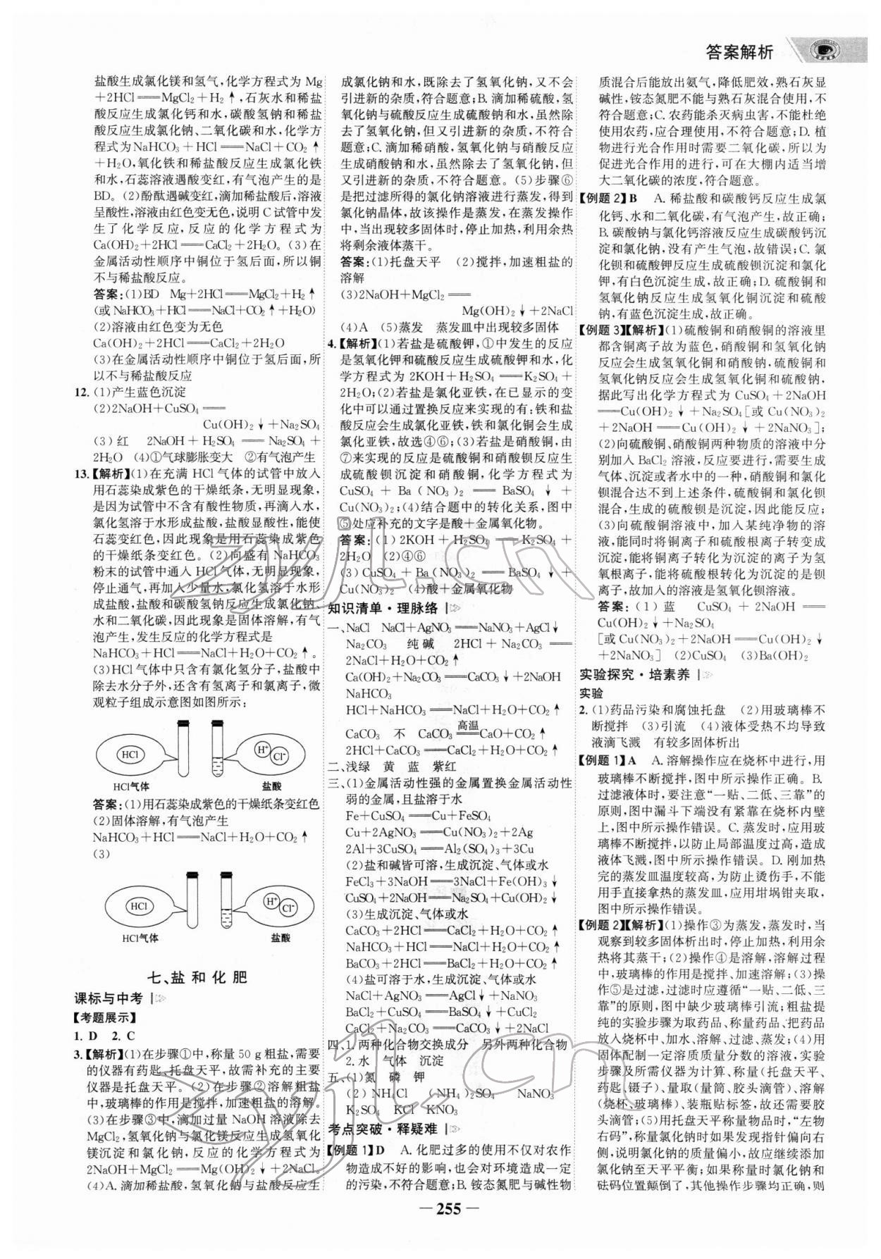 2022年世紀(jì)金榜金榜中考化學(xué)廣東專版 參考答案第10頁