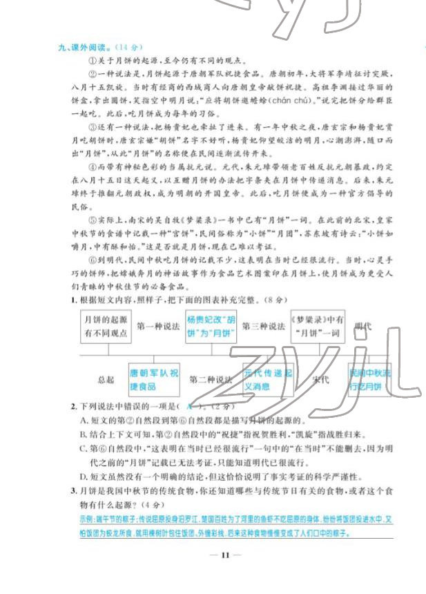 2022年揚帆天天練三年級語文下冊人教版 第11頁
