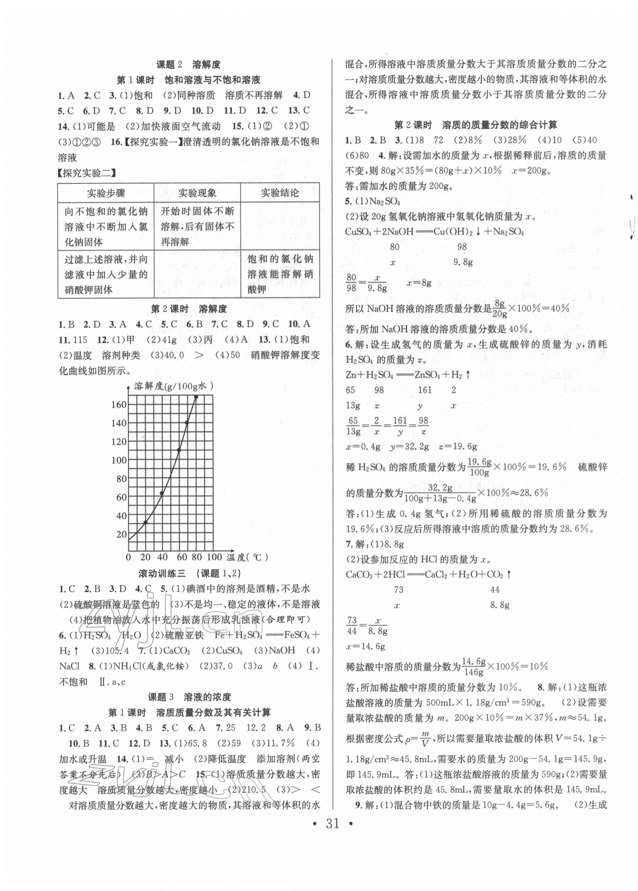 2022年七天學案學練考九年級化學下冊人教版 第3頁