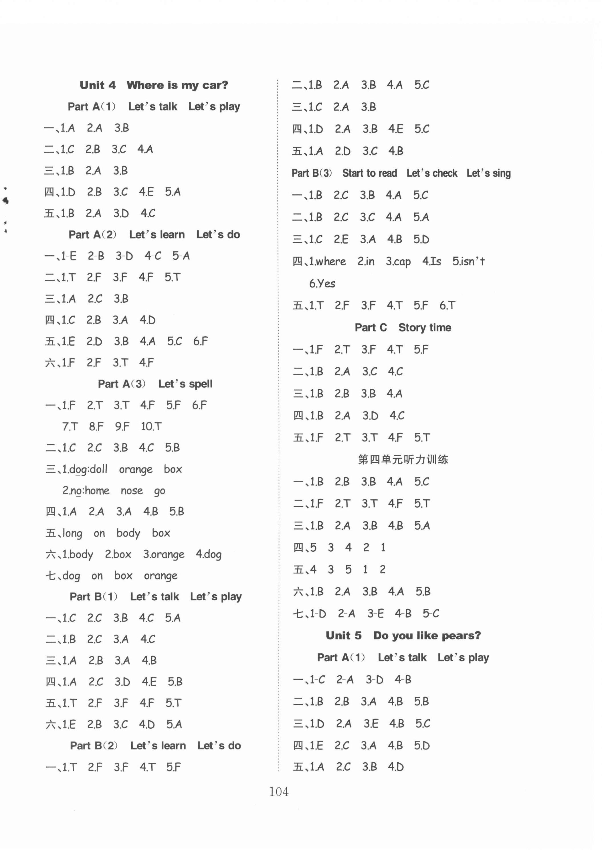 2022年陽(yáng)光課堂課時(shí)作業(yè)三年級(jí)英語(yǔ)下冊(cè)人教版 第4頁(yè)