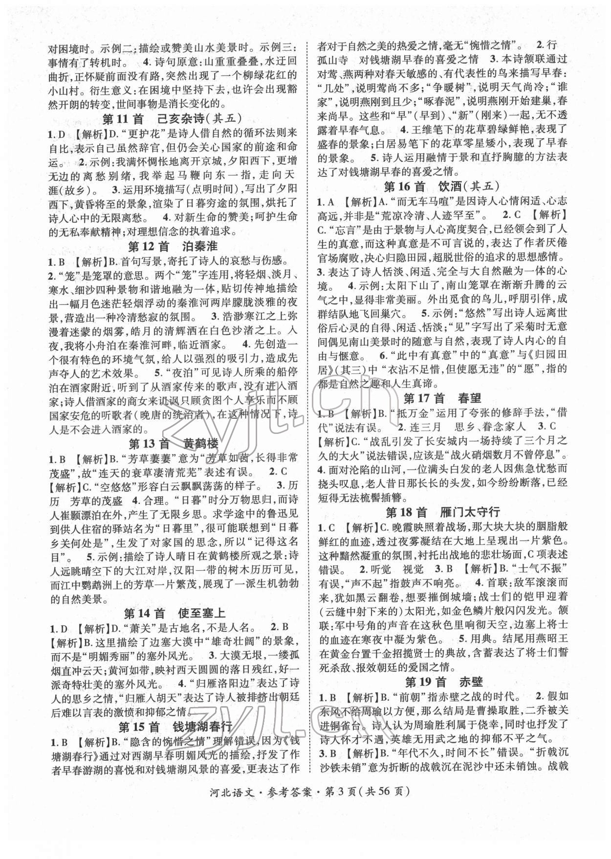 2022年鴻鵠志文化中考命題研究中考王語(yǔ)文河北專版 第3頁(yè)