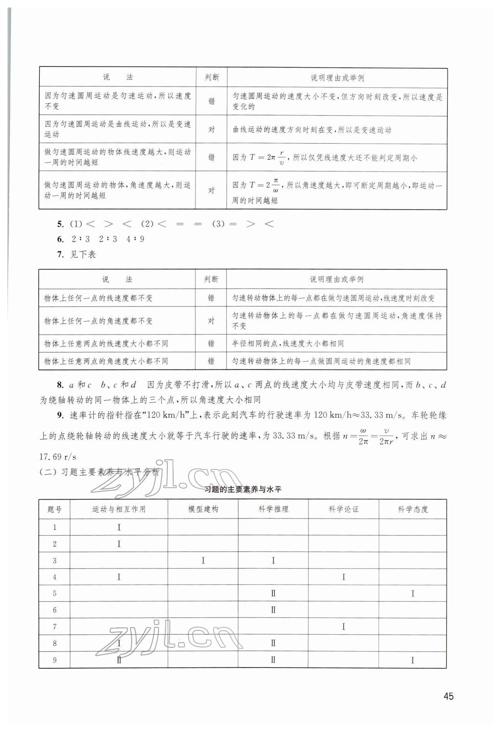 2022年練習部分高中物理必修第二冊滬教版 參考答案第4頁