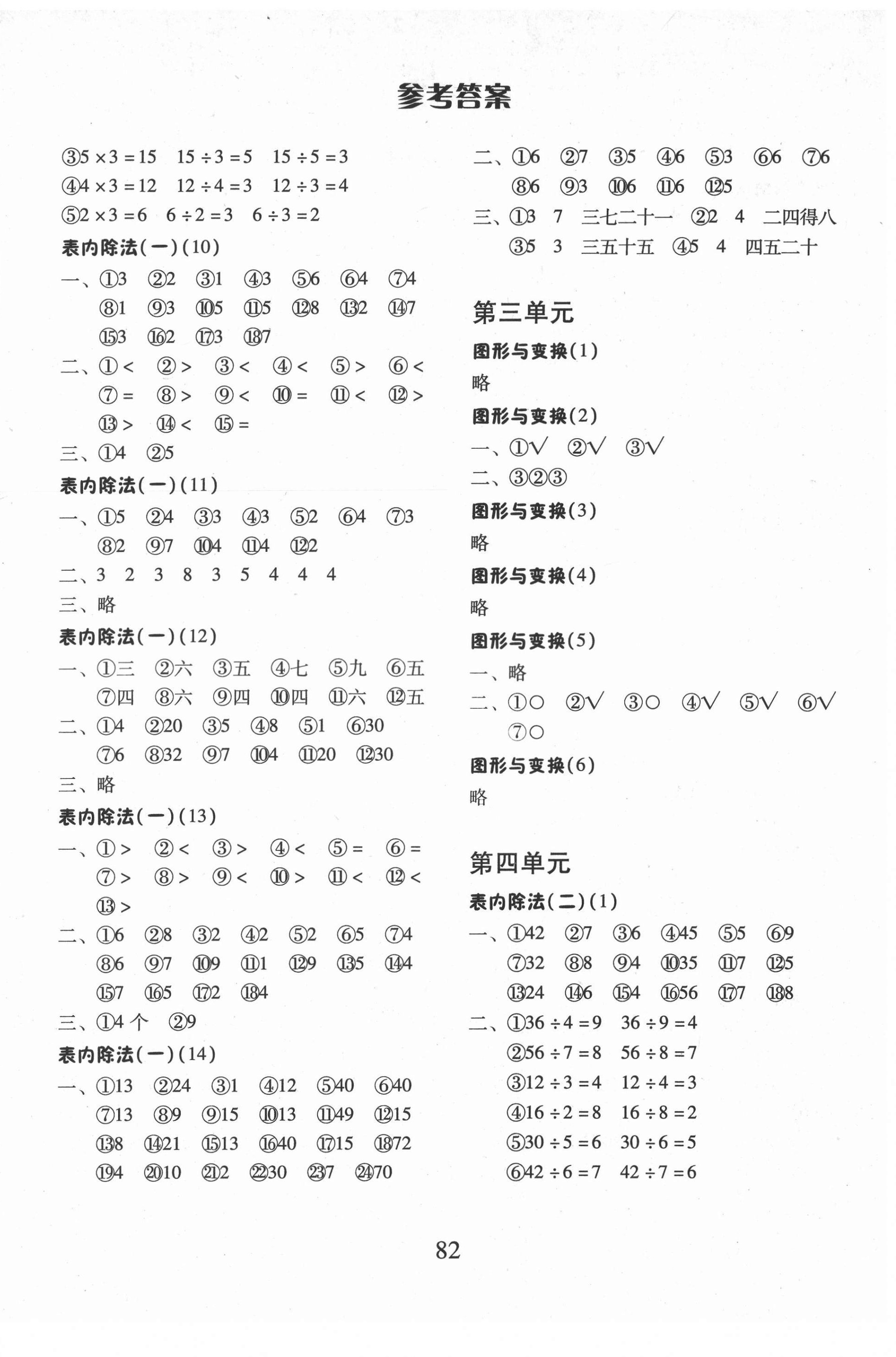 2022年每日10分鐘口算心算速算天天練二年級數(shù)學(xué)下冊人教版 第2頁