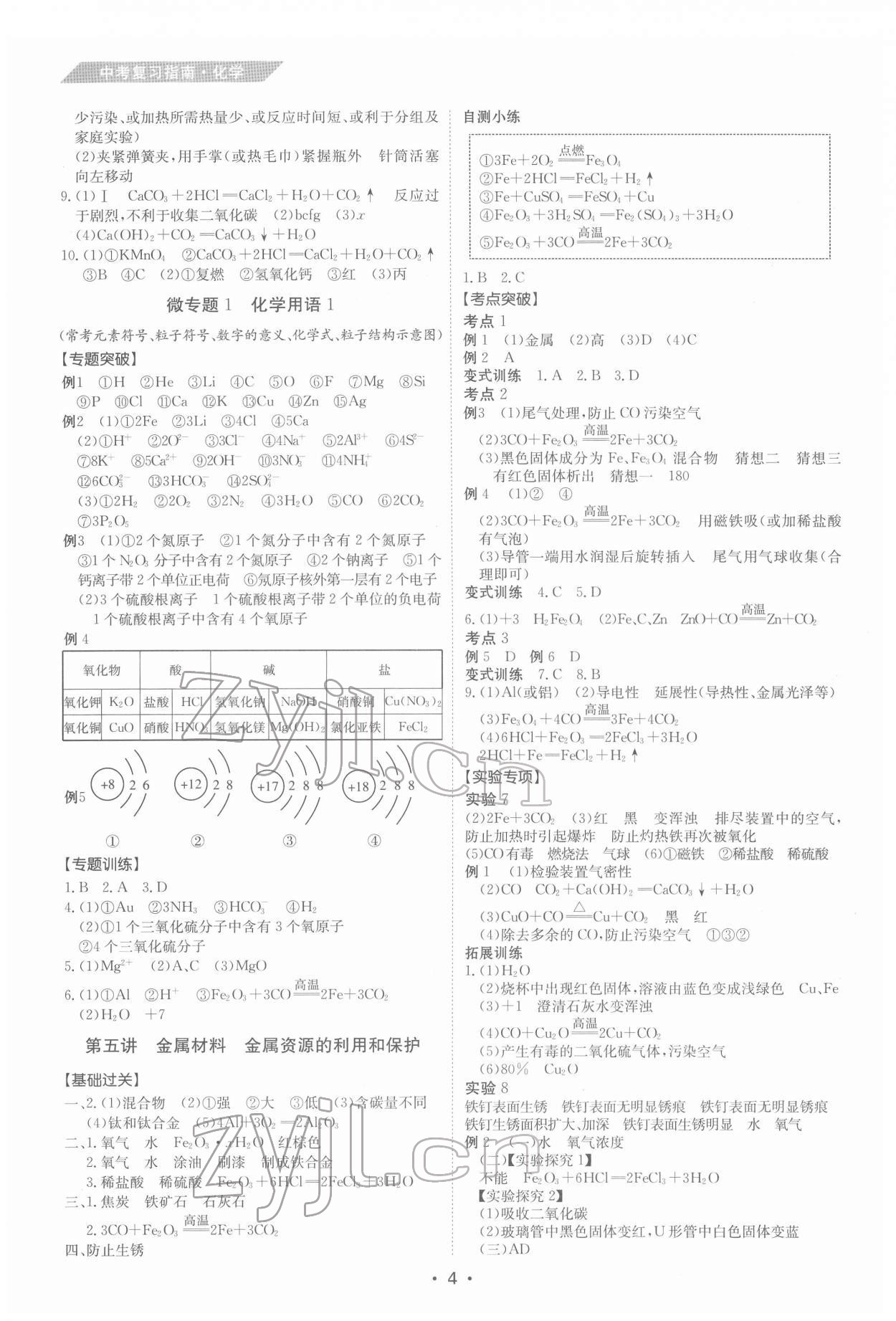 2022年百年學典中考復習指南化學廣東專版 第4頁
