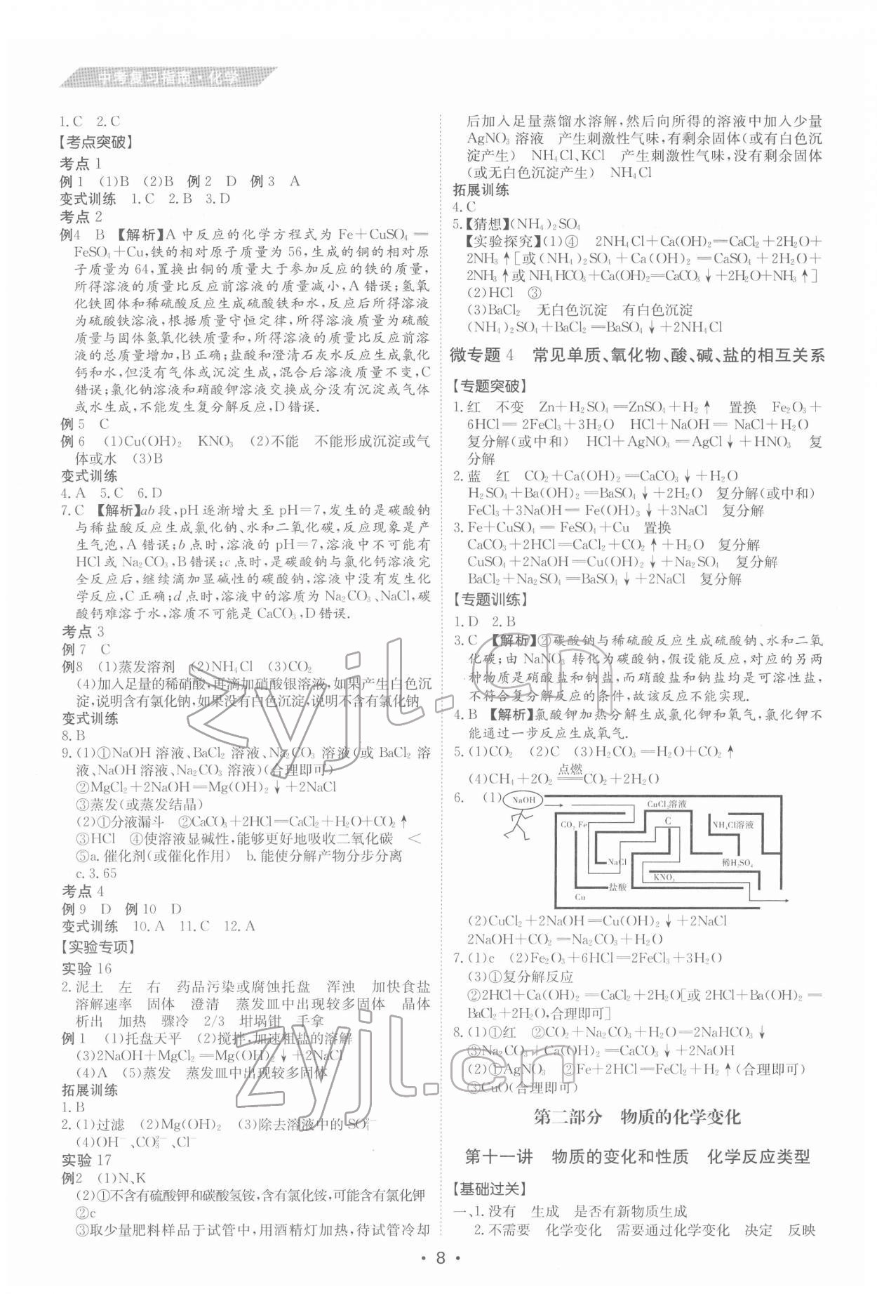 2022年百年學典中考復習指南化學廣東專版 第8頁