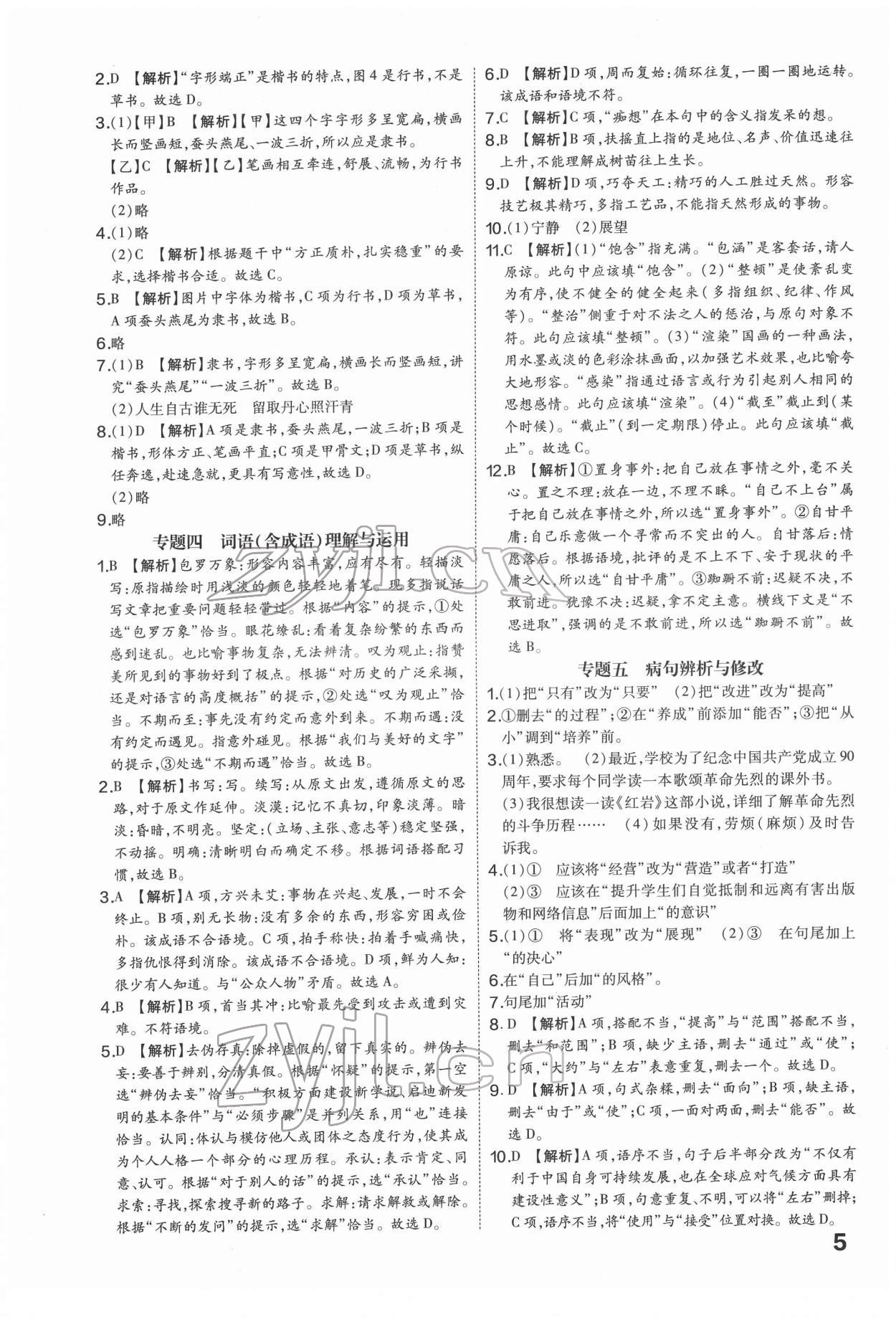 2022年一步名校中考總復(fù)習(xí)語文河北專版 第5頁