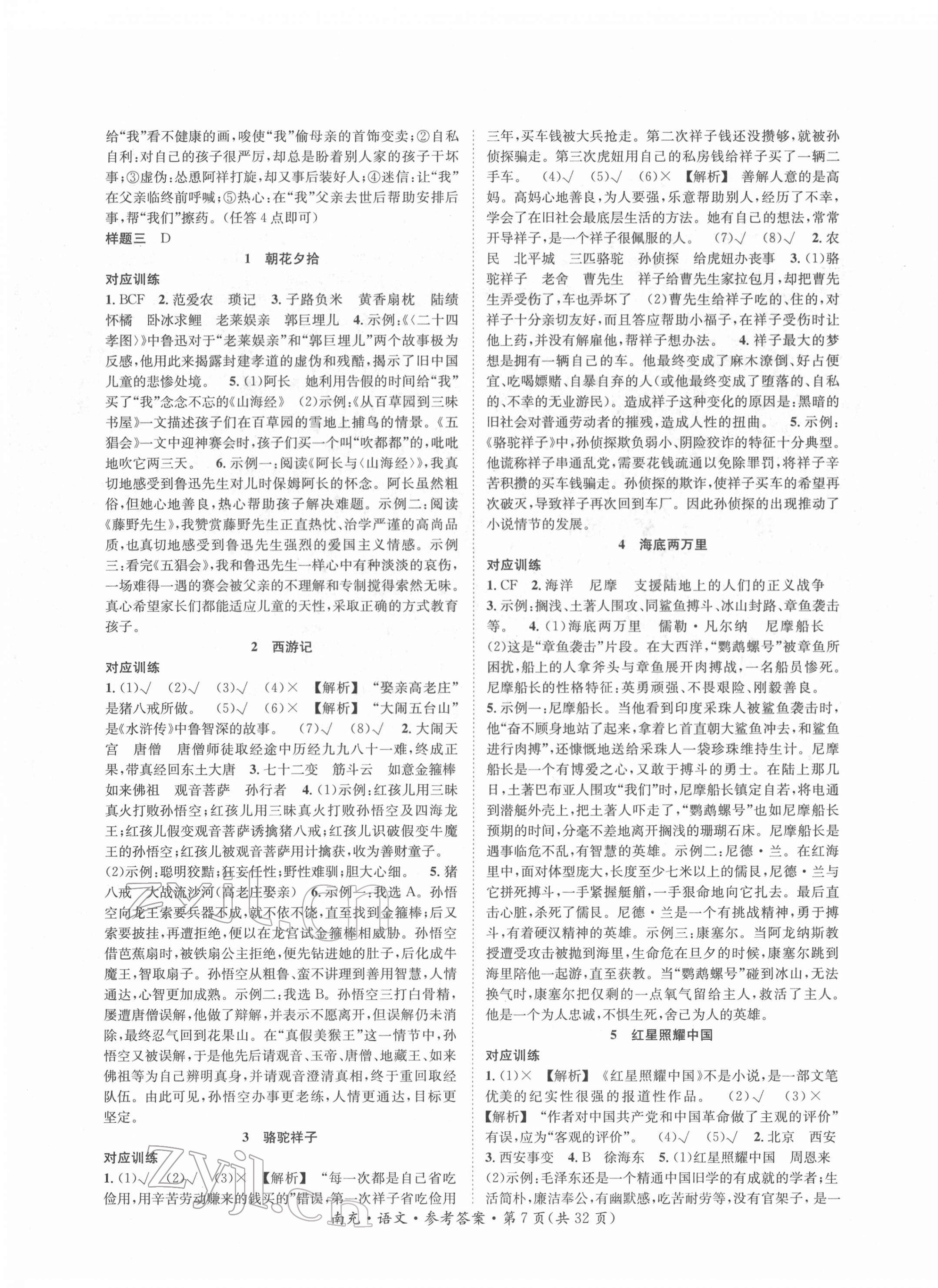 2022年国华图书中考拐点语文南充专版 第7页