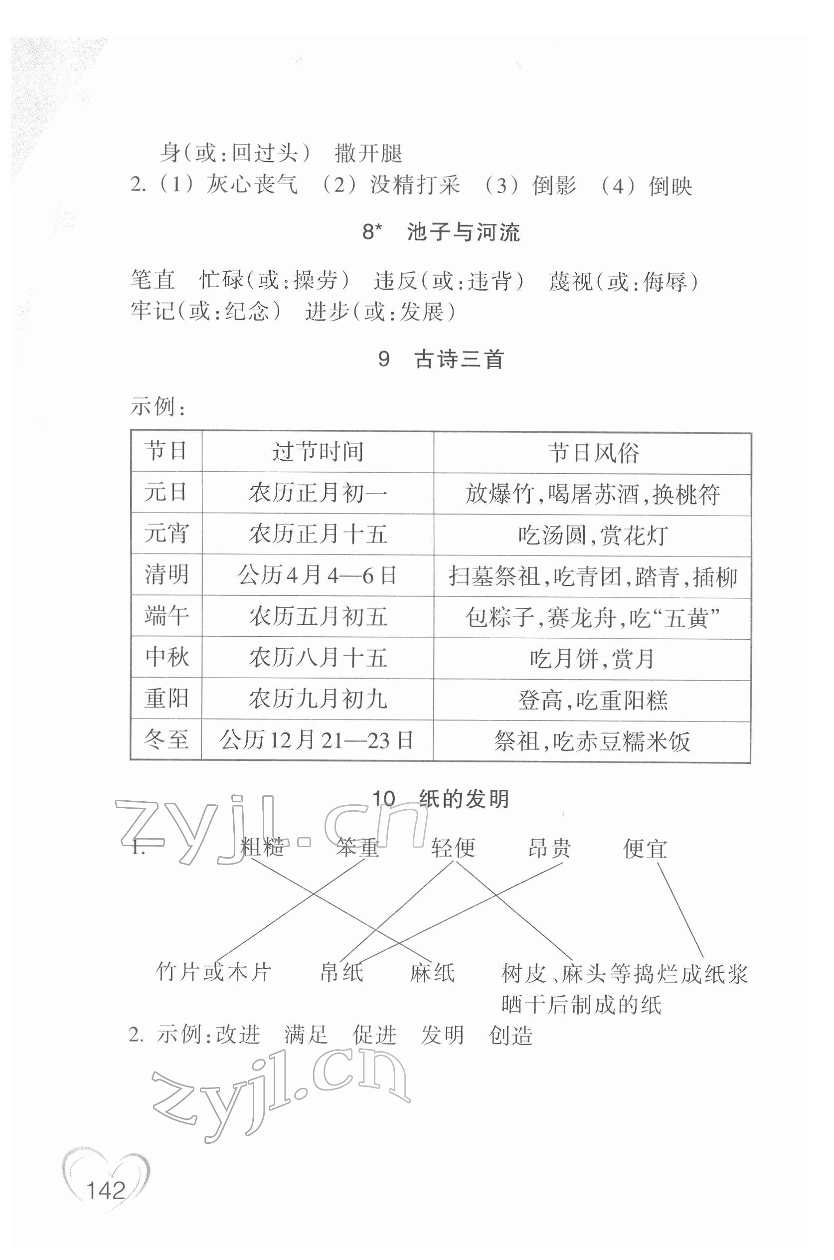 2022年小学语文词语手册三年级下册人教版双色版浙江教育出版社 参考答案第2页