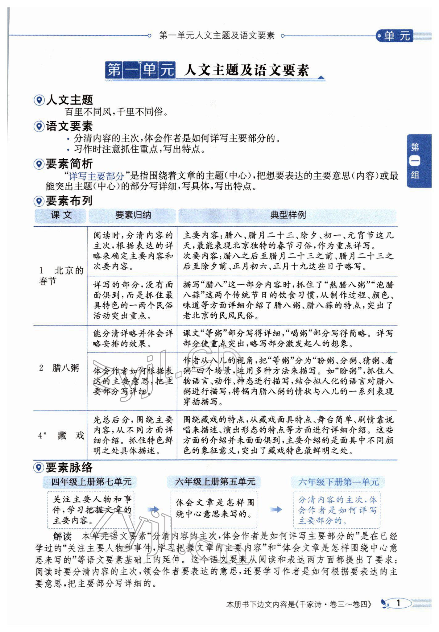 2022年教材全解六年級語文下冊人教版廣東專版 參考答案第9頁