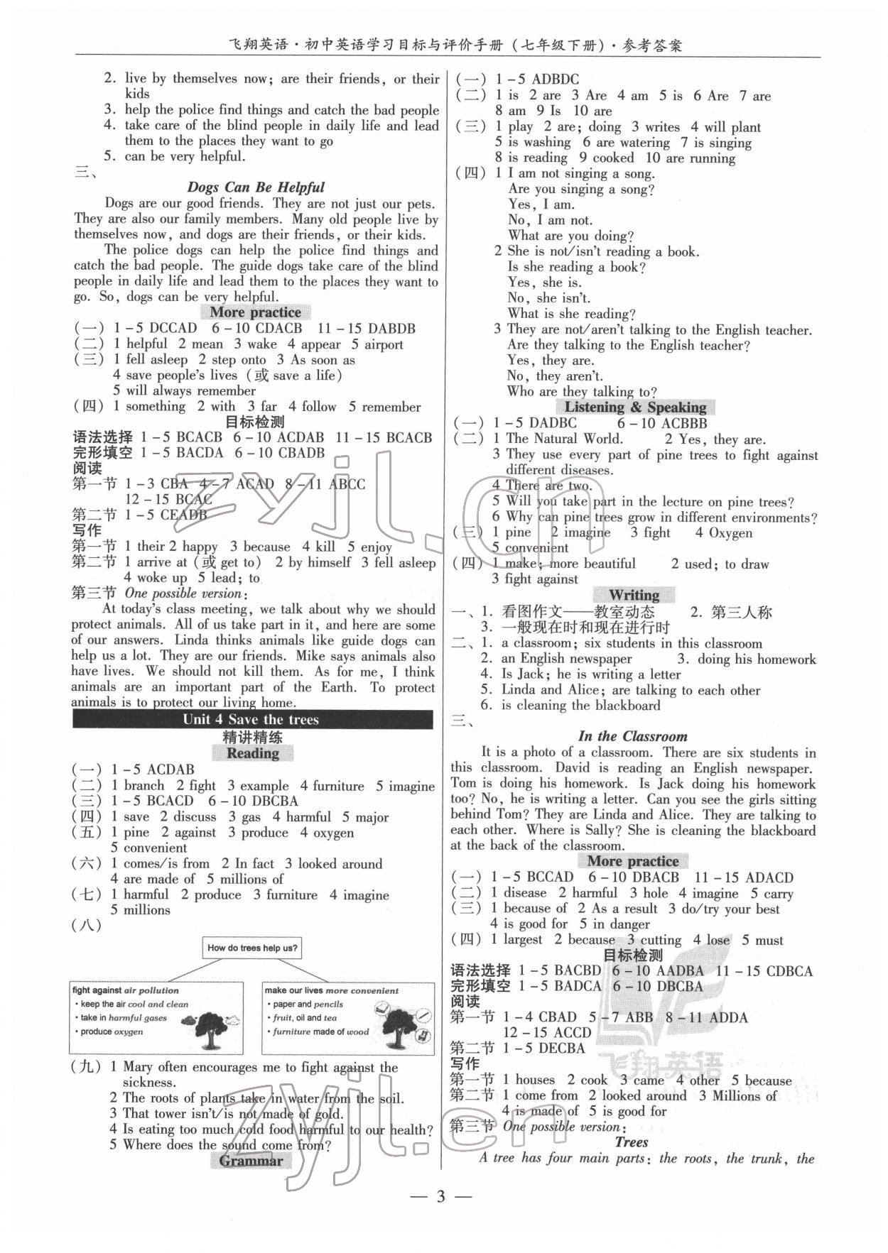 2022年初中英語(yǔ)學(xué)習(xí)目標(biāo)與評(píng)價(jià)手冊(cè)七年級(jí)下冊(cè)廣州版 第3頁(yè)