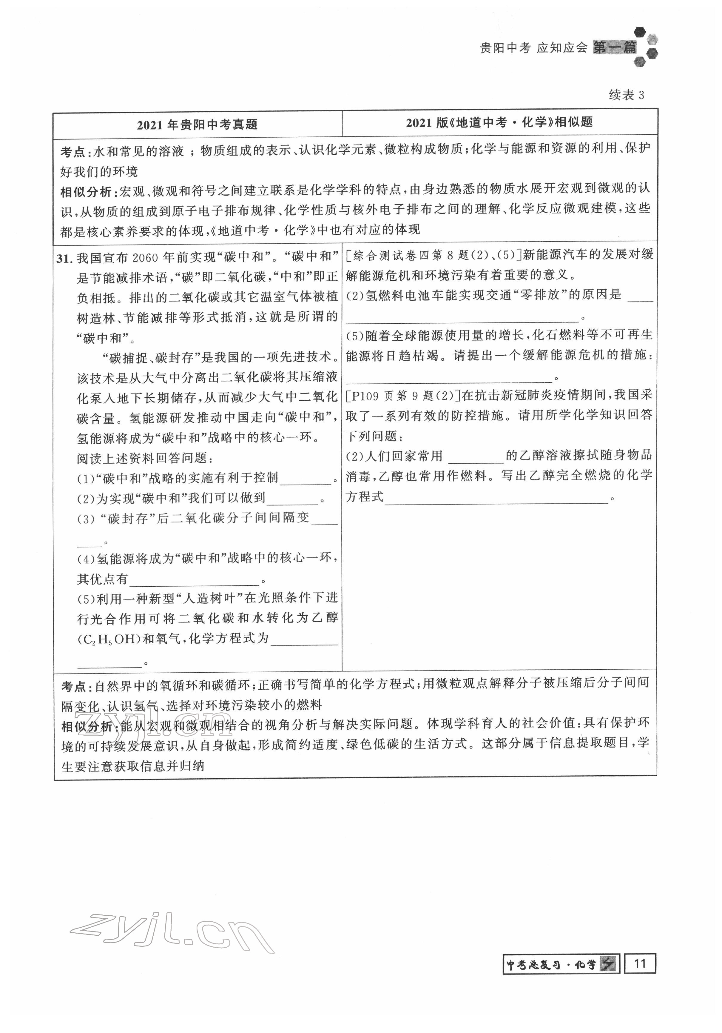 2022年地道中考貴陽中考總復(fù)習(xí)化學(xué) 參考答案第11頁