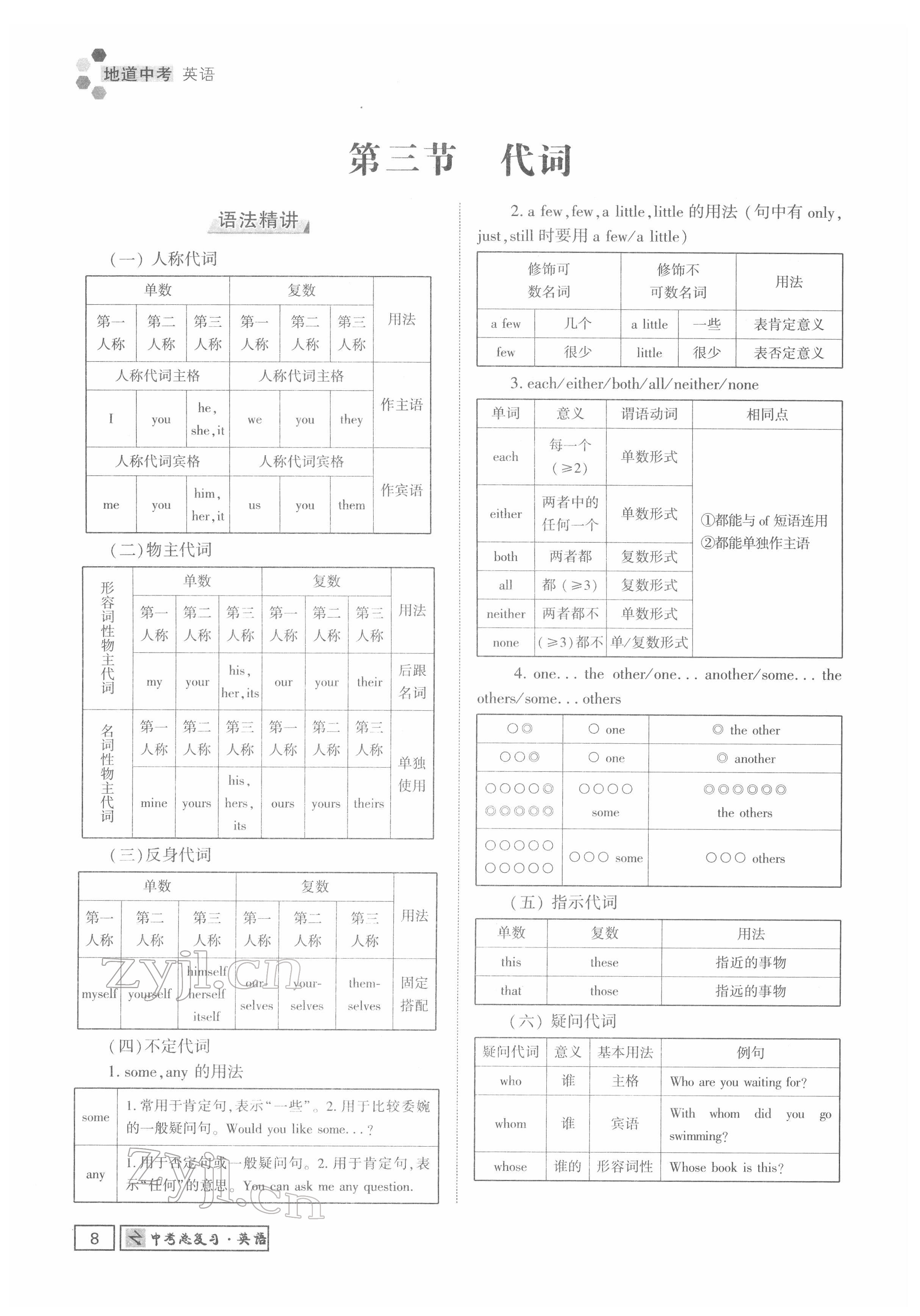 2022年地道中考貴陽中考總復習英語 參考答案第8頁