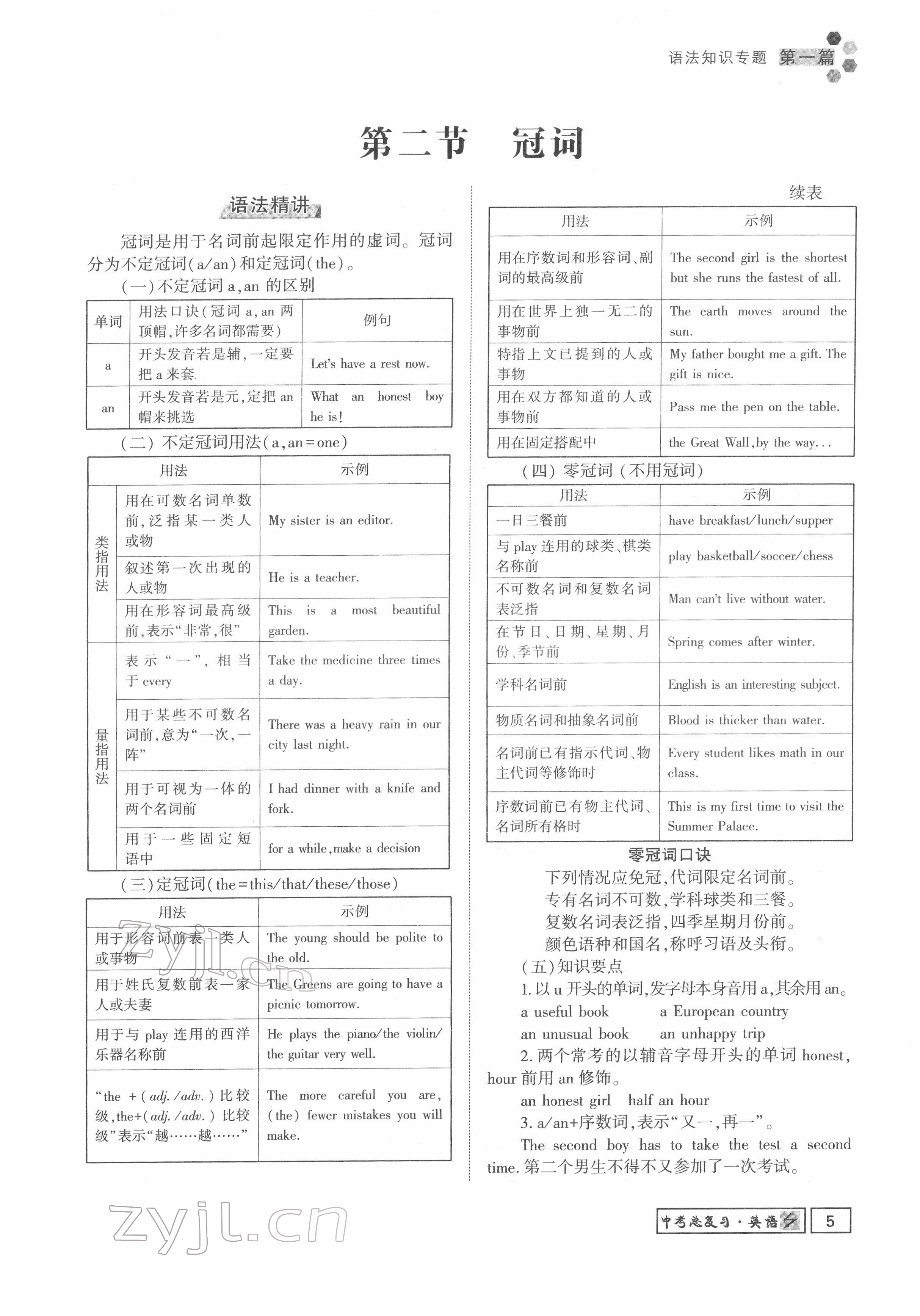 2022年地道中考貴陽中考總復(fù)習(xí)英語 參考答案第5頁