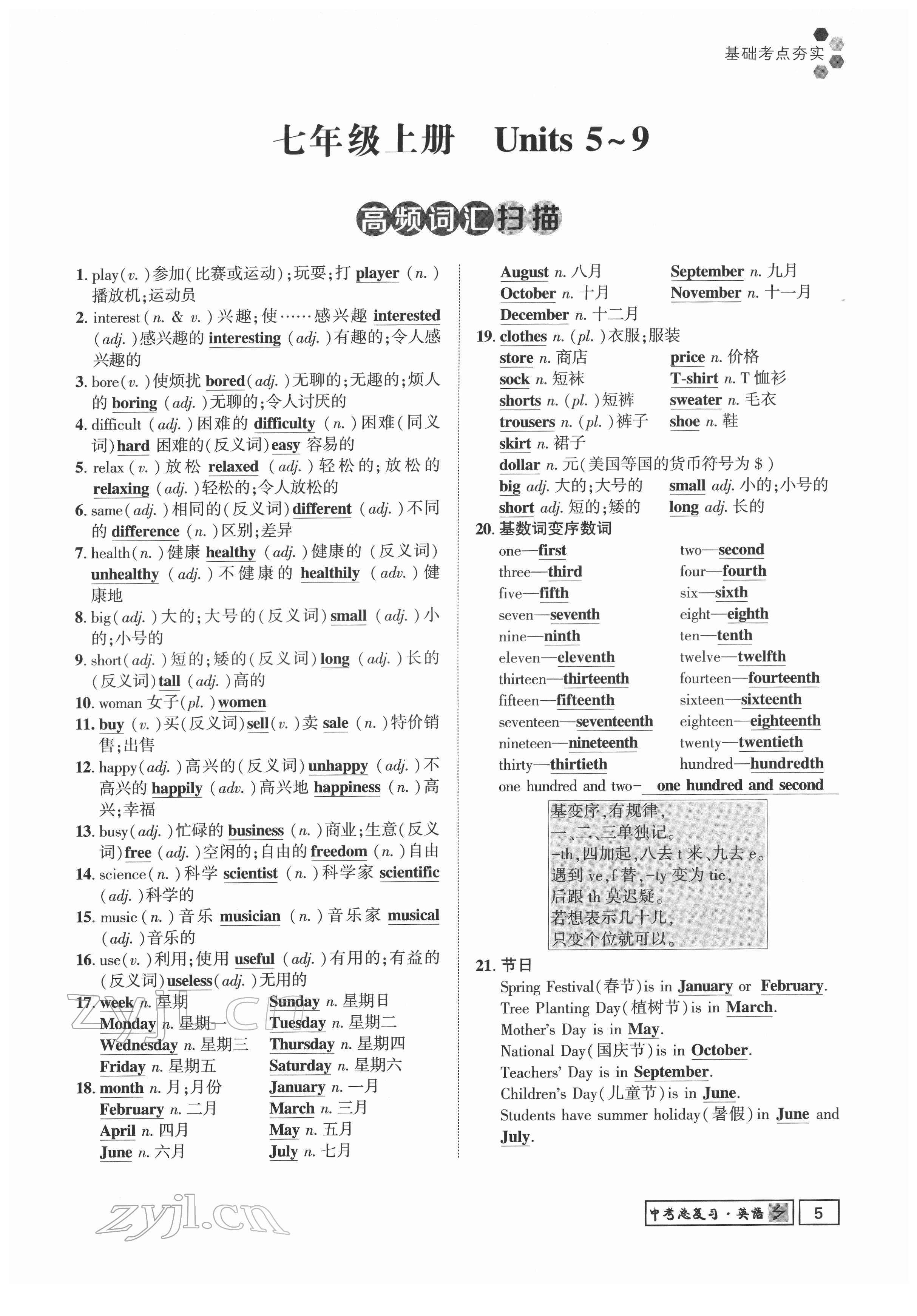 2022年地道中考貴陽(yáng)中考總復(fù)習(xí)英語(yǔ) 參考答案第5頁(yè)