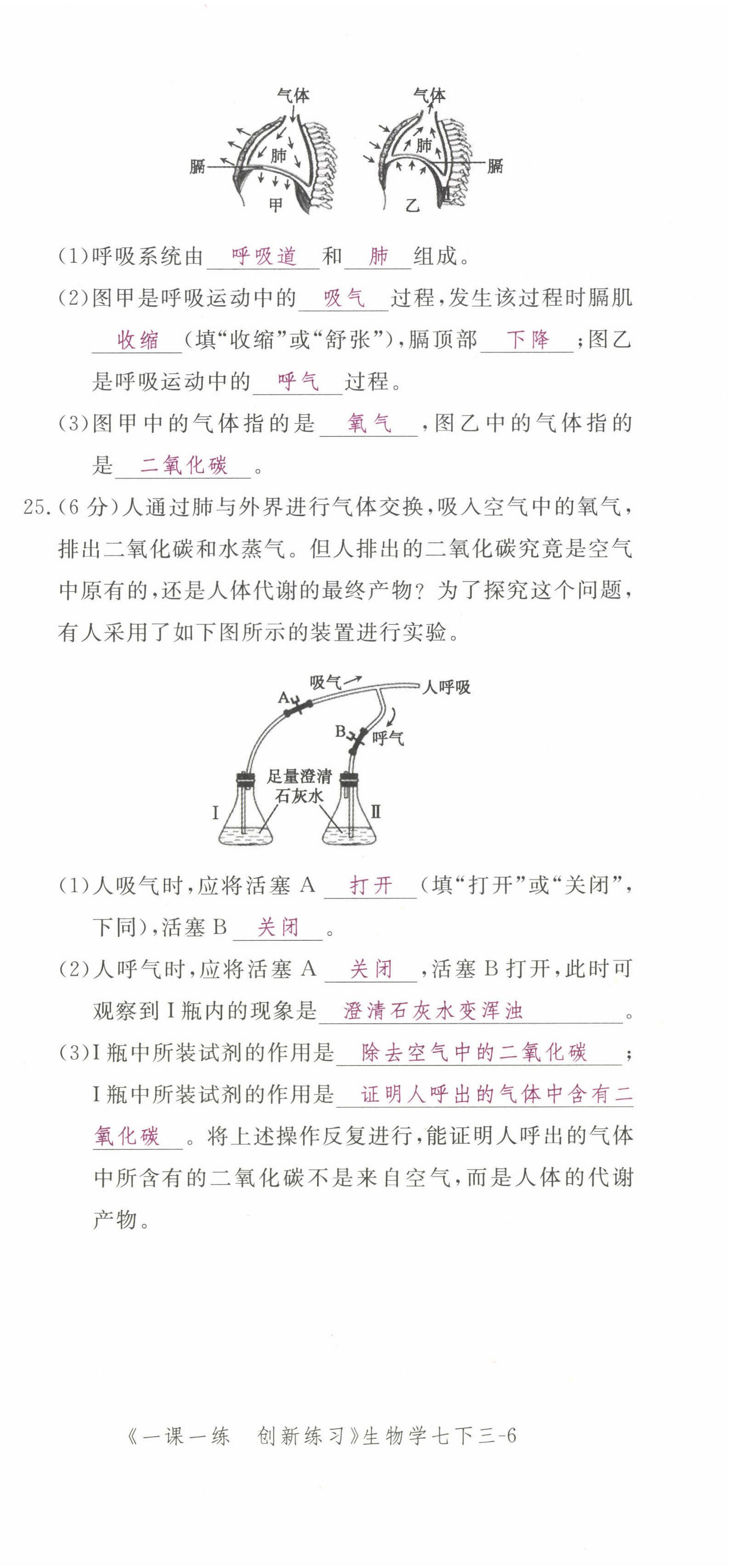 2022年一课一练创新练习七年级生物下册人教版 第18页