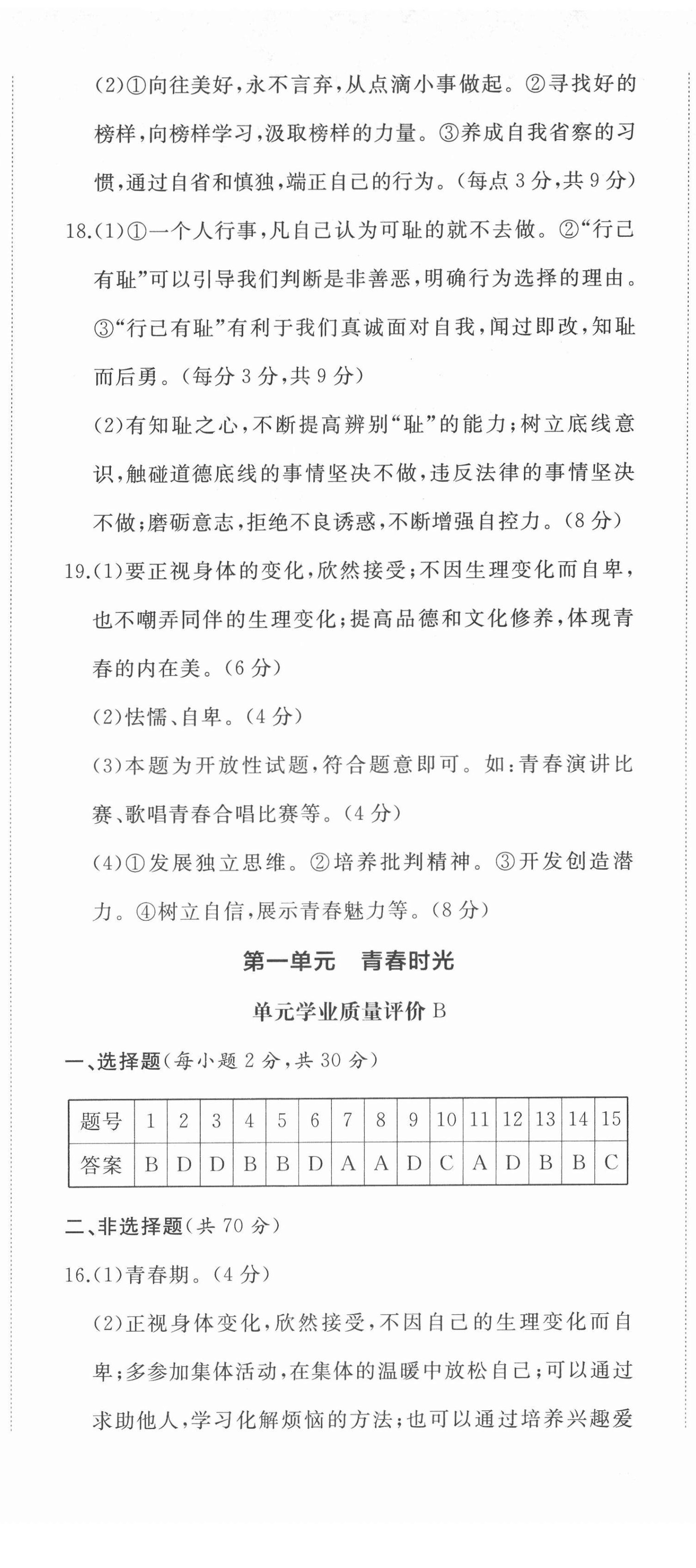 2022年精練課堂分層作業(yè)七年級(jí)道德與法治下冊(cè)人教版 第2頁(yè)