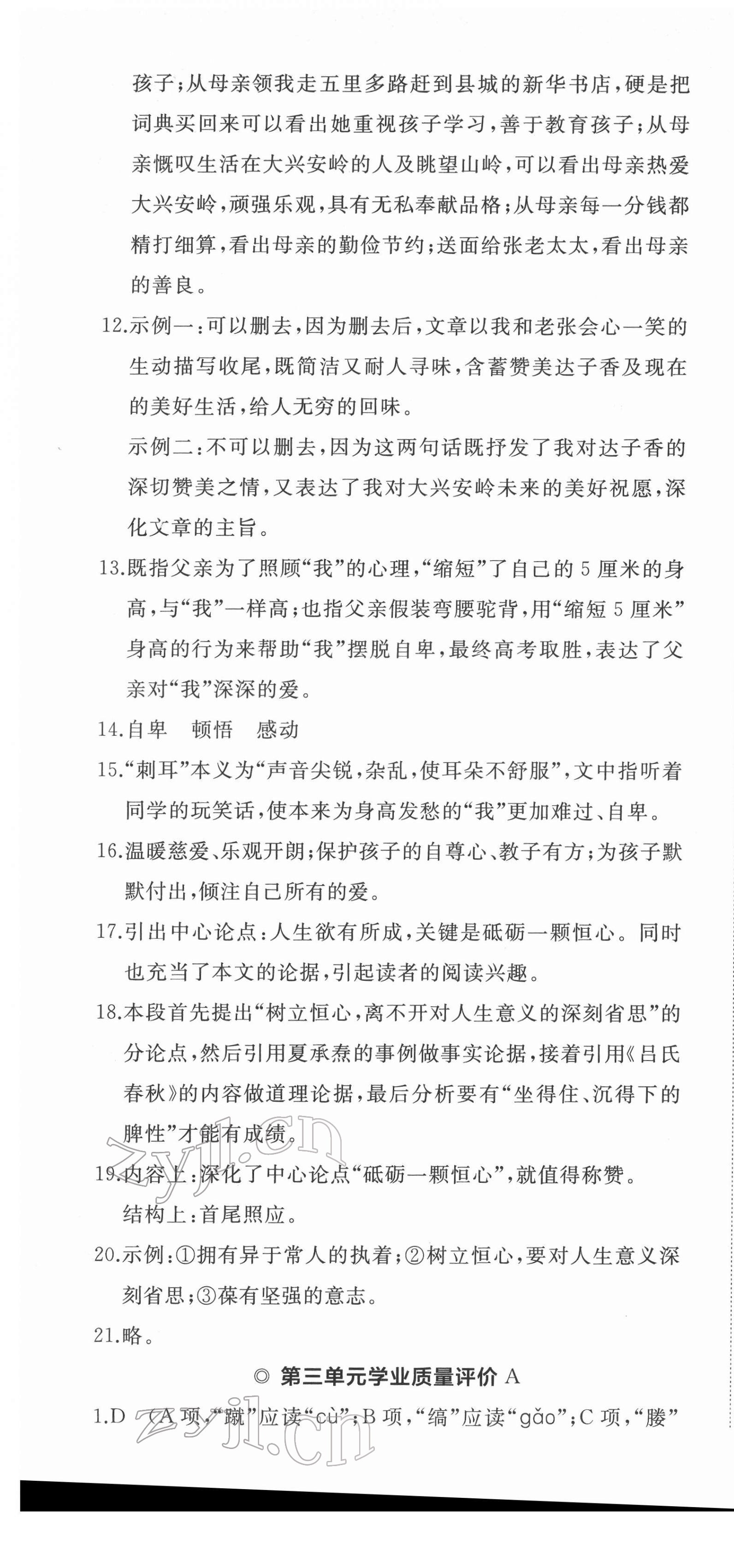 2022年精練課堂分層作業(yè)九年級(jí)語文下冊(cè)人教版 第7頁