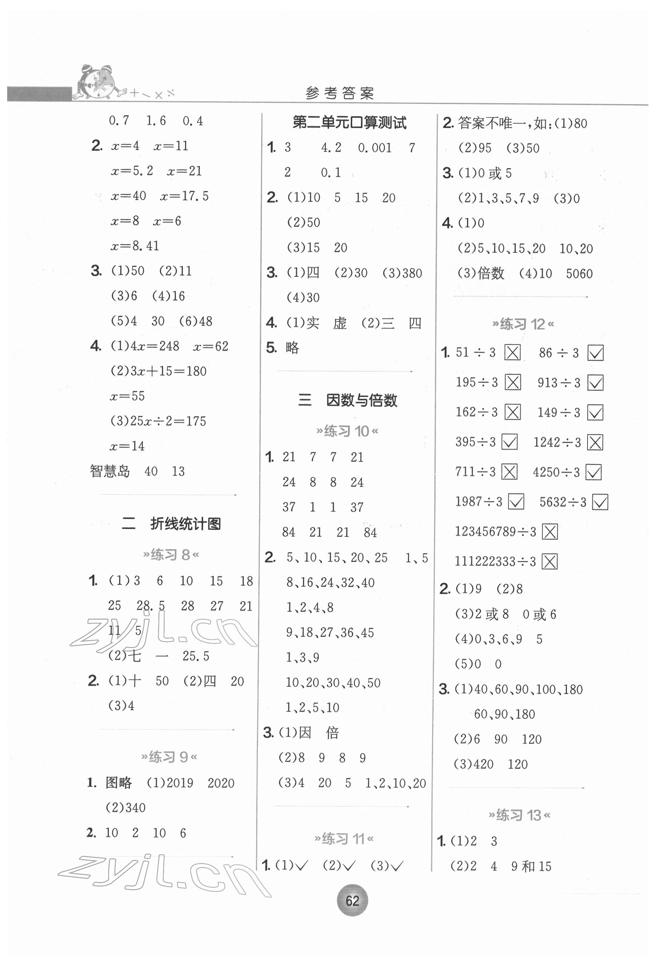 2022年口算心算速算五年级下册苏教版 第2页