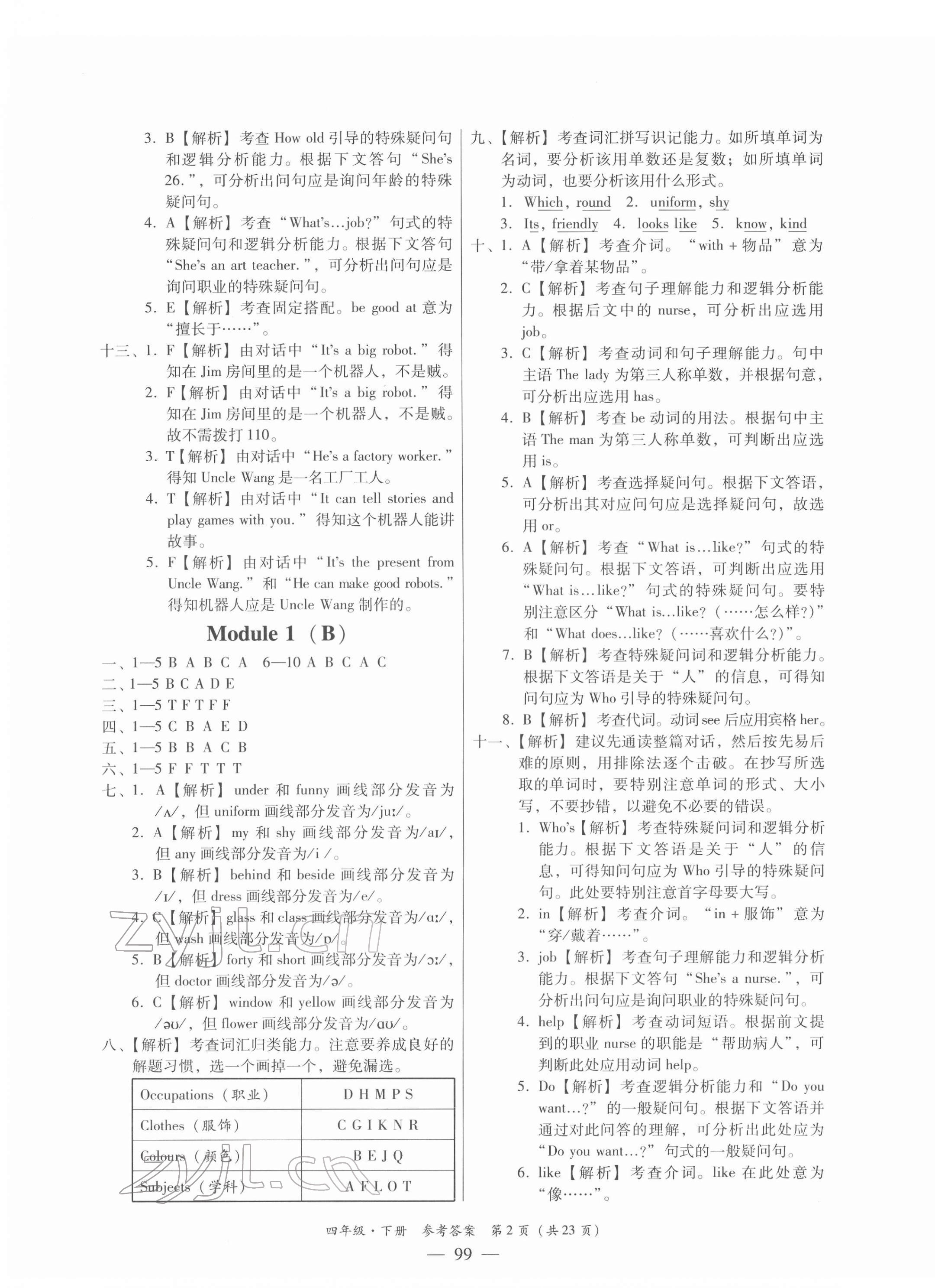 2022年小学英语测试AB卷四年级英语下册教科版广州专版 第2页