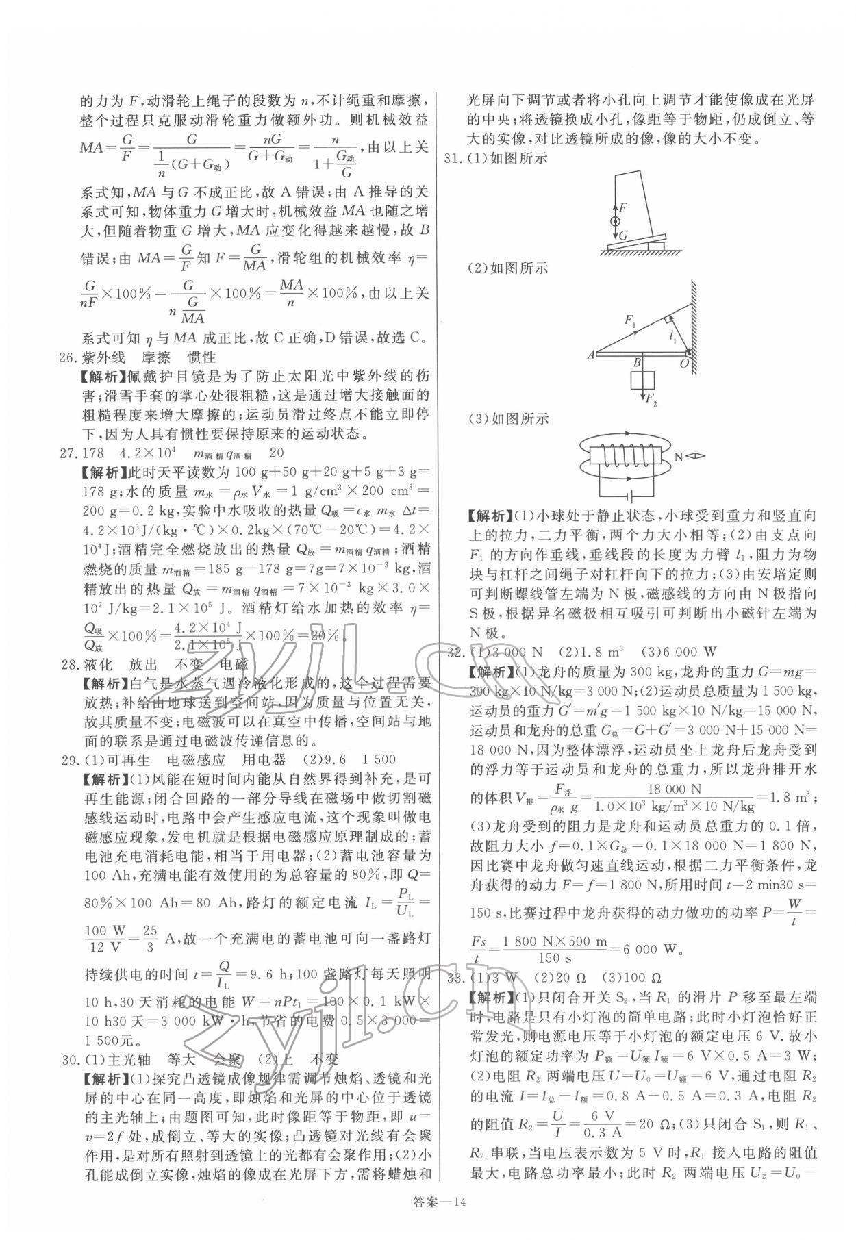 2022年新一線必刷卷物理 參考答案第14頁