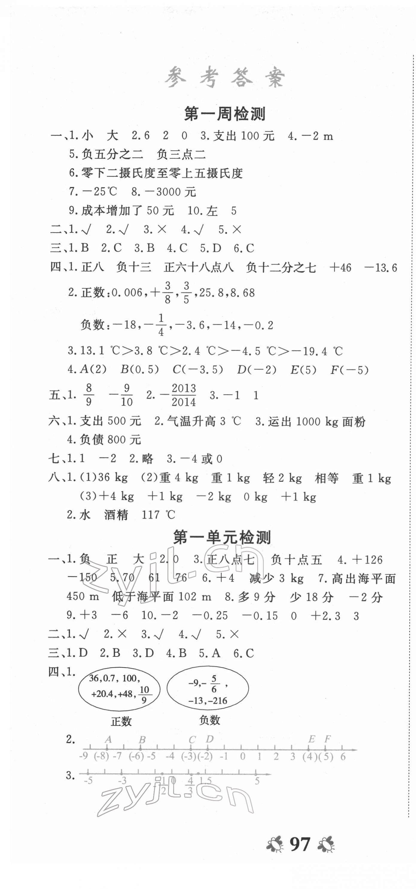 2022年全能練考卷六年級數(shù)學下冊人教版 第1頁