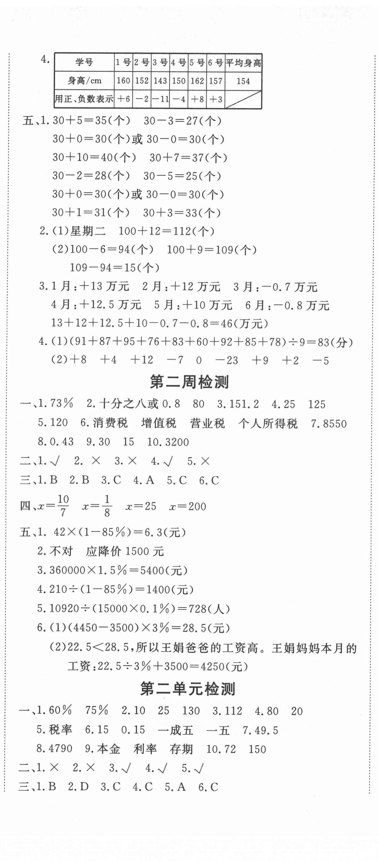 2022年全能練考卷六年級(jí)數(shù)學(xué)下冊(cè)人教版 第2頁(yè)