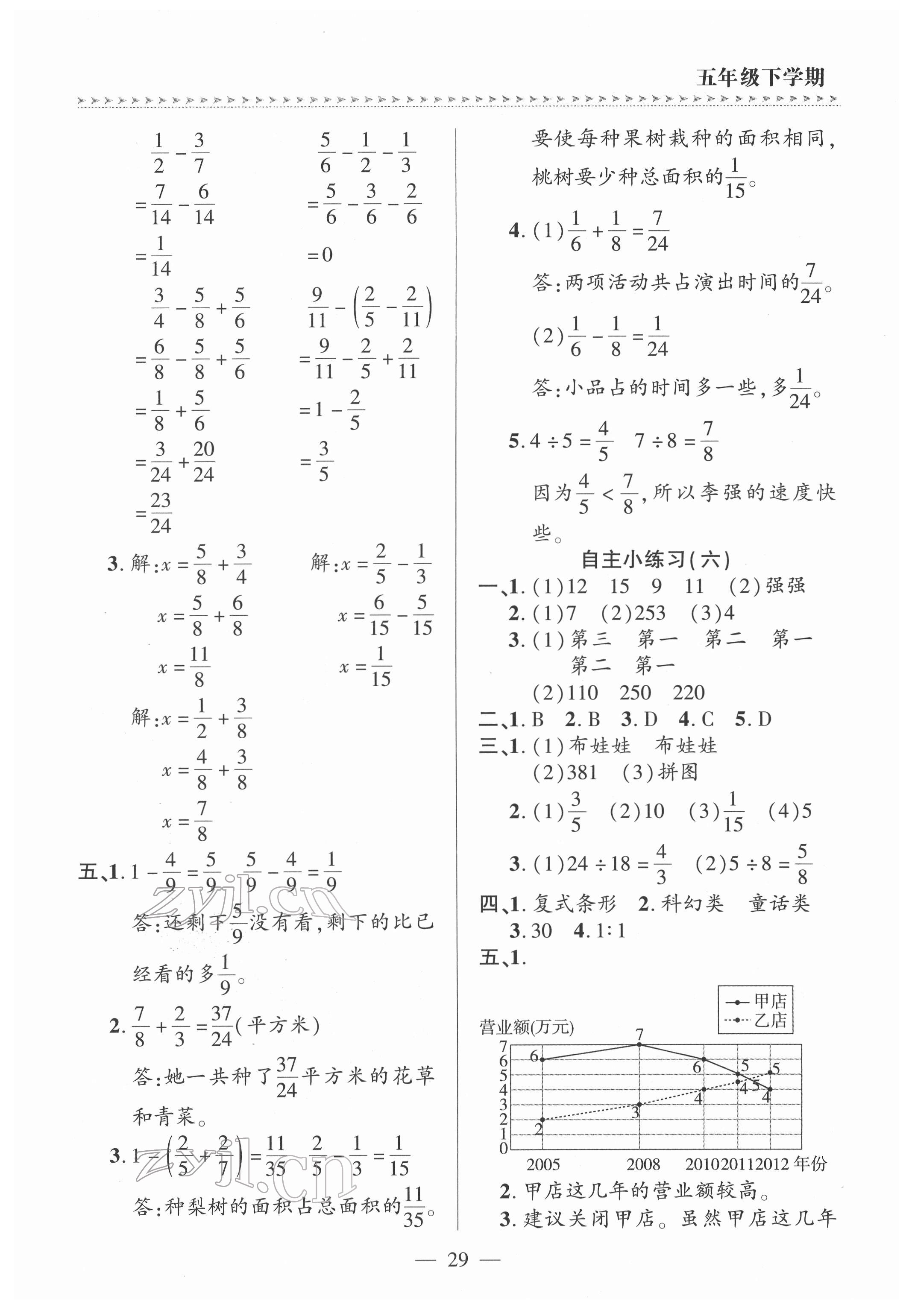 2022年新課堂學(xué)習(xí)與探究五年級數(shù)學(xué)下冊青島版 第3頁