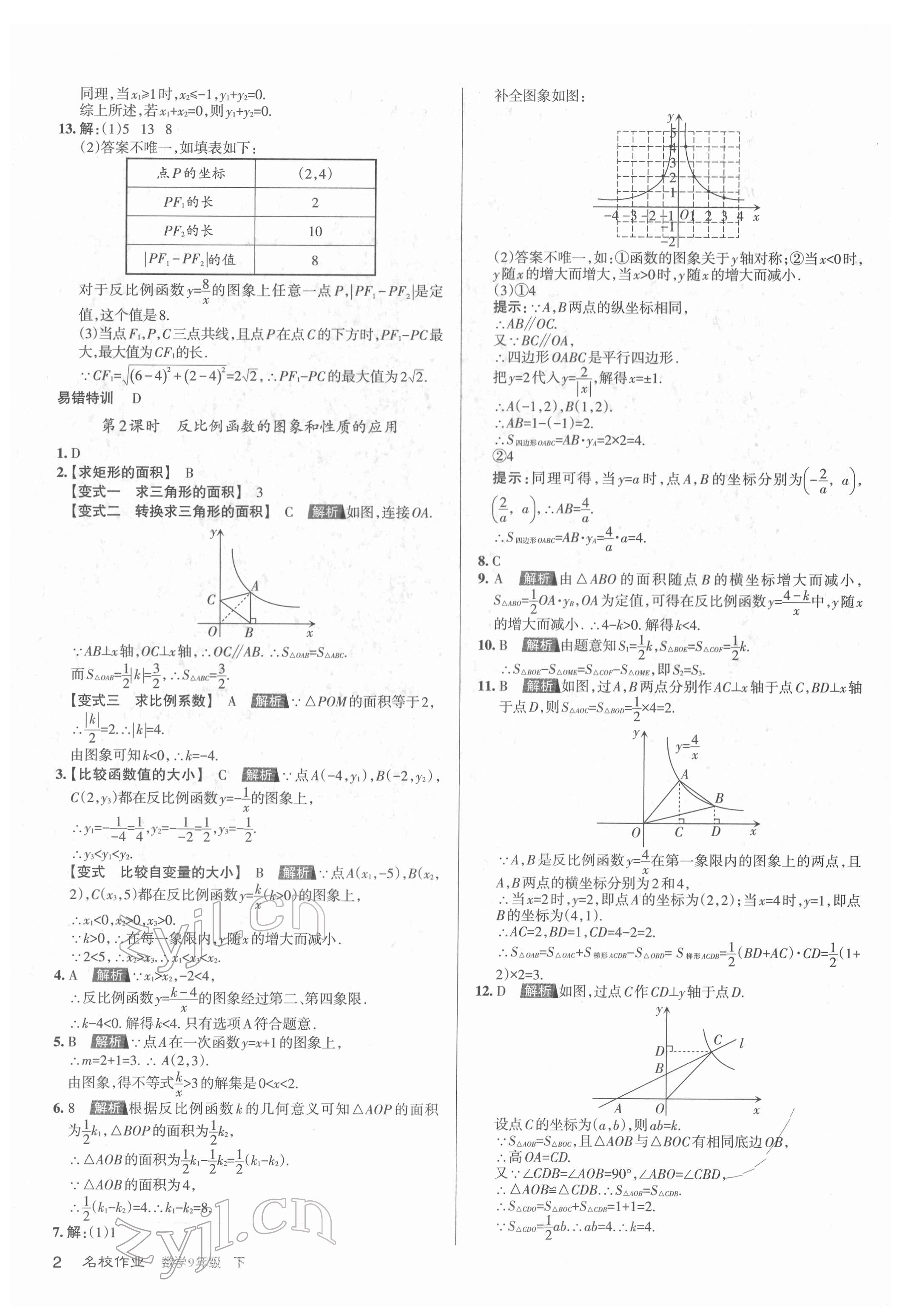 2022年名校作業(yè)九年級(jí)數(shù)學(xué)下冊(cè)北師大版山西專版 第2頁(yè)