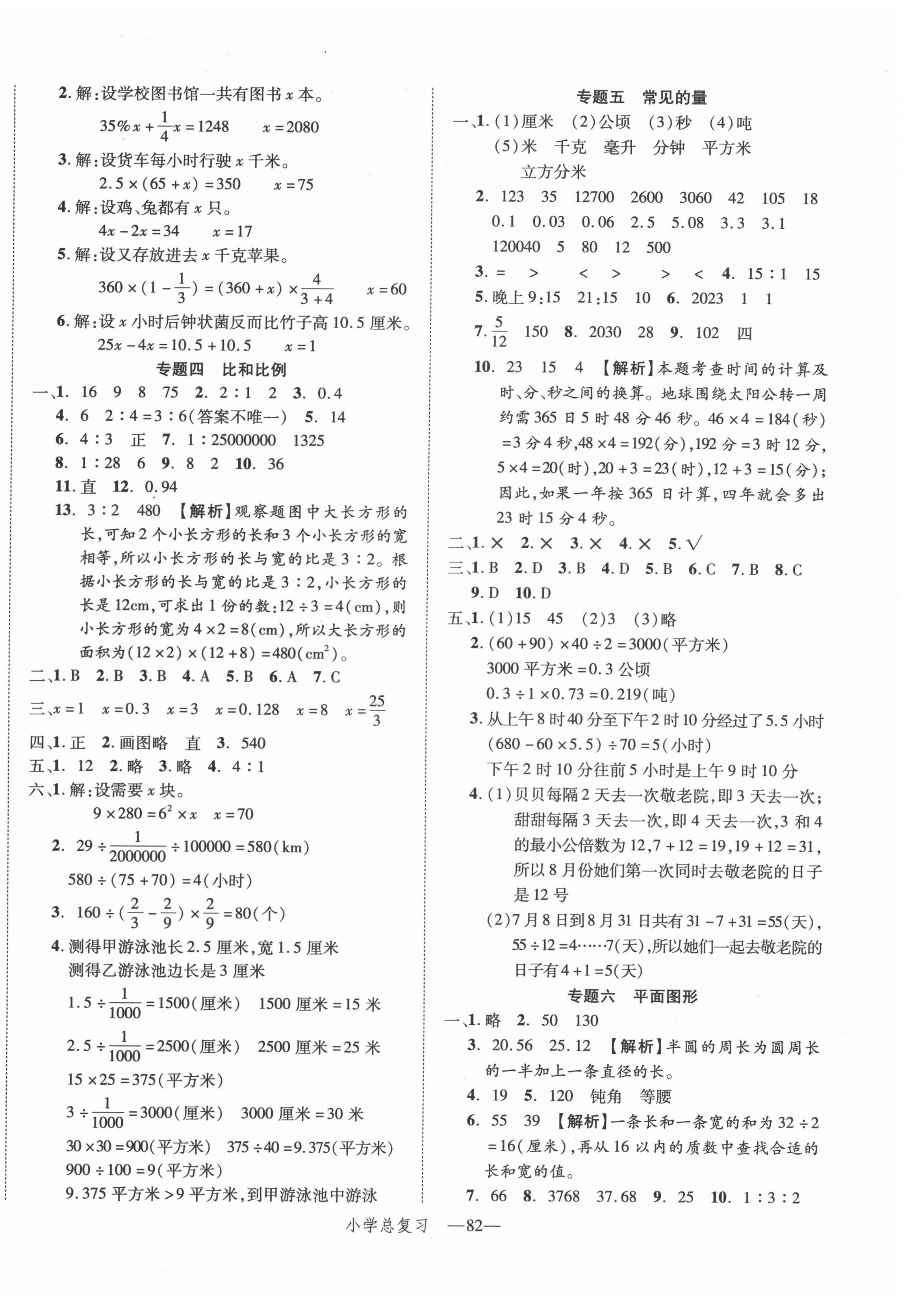 2022年小學總復習沖刺卷六年級數(shù)學人教版 第2頁