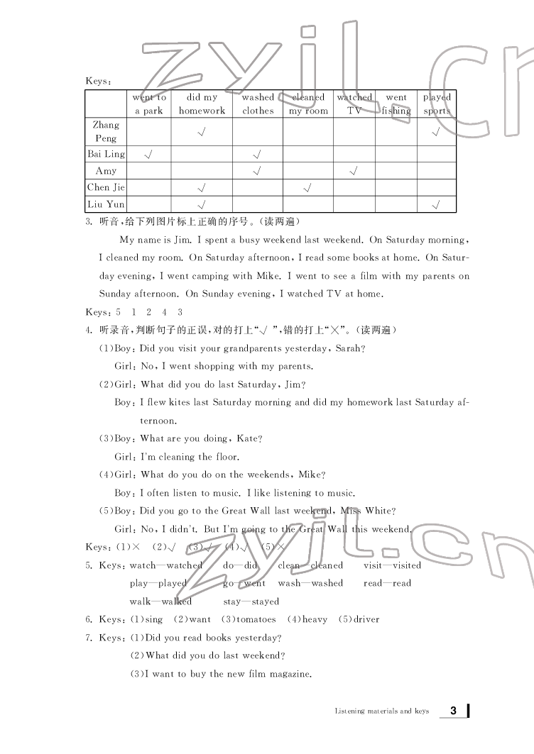 2022年新課標(biāo)學(xué)習(xí)方法指導(dǎo)叢書六年級(jí)英語下冊(cè)人教版 參考答案第3頁