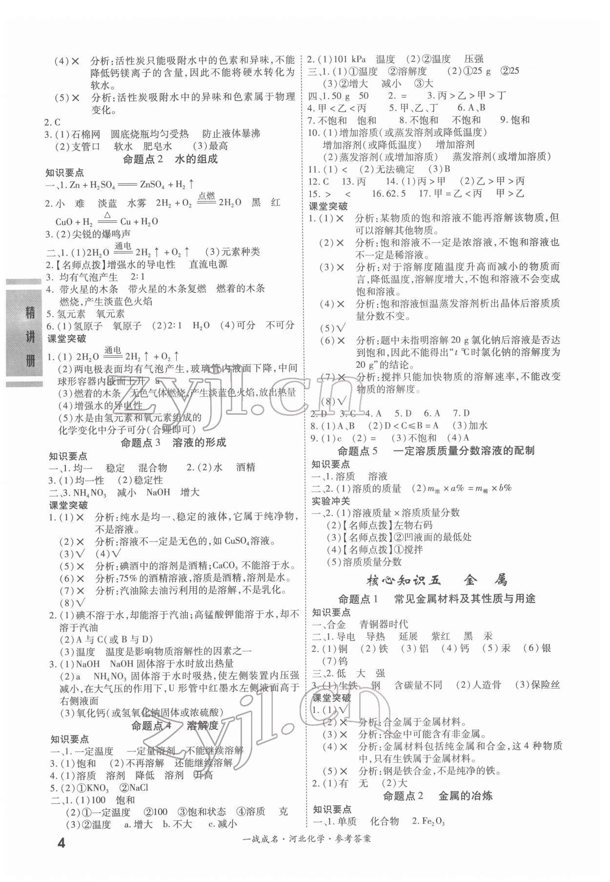 2022年一战成名考前新方案化学河北专版 第4页