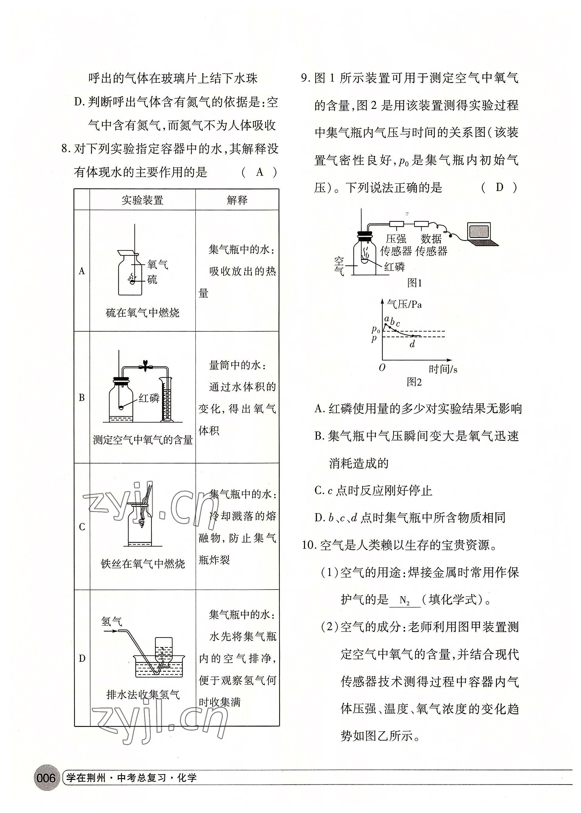 2022年學(xué)在荊州中考總復(fù)習(xí)化學(xué) 參考答案第6頁(yè)