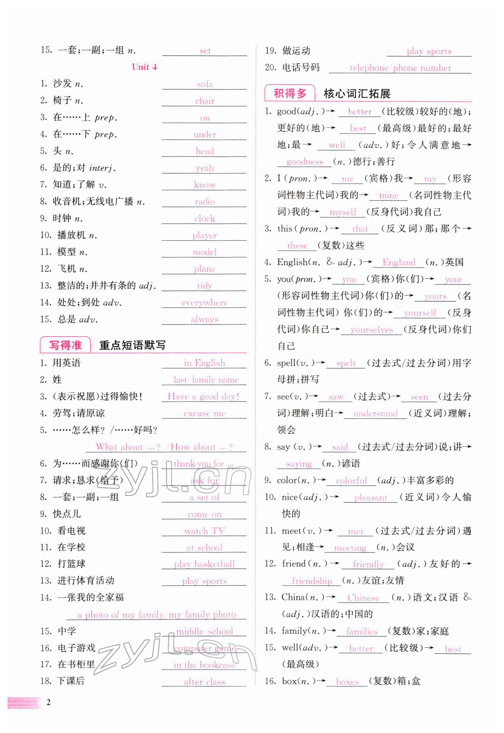 2022年中考啟航英語 參考答案第41頁