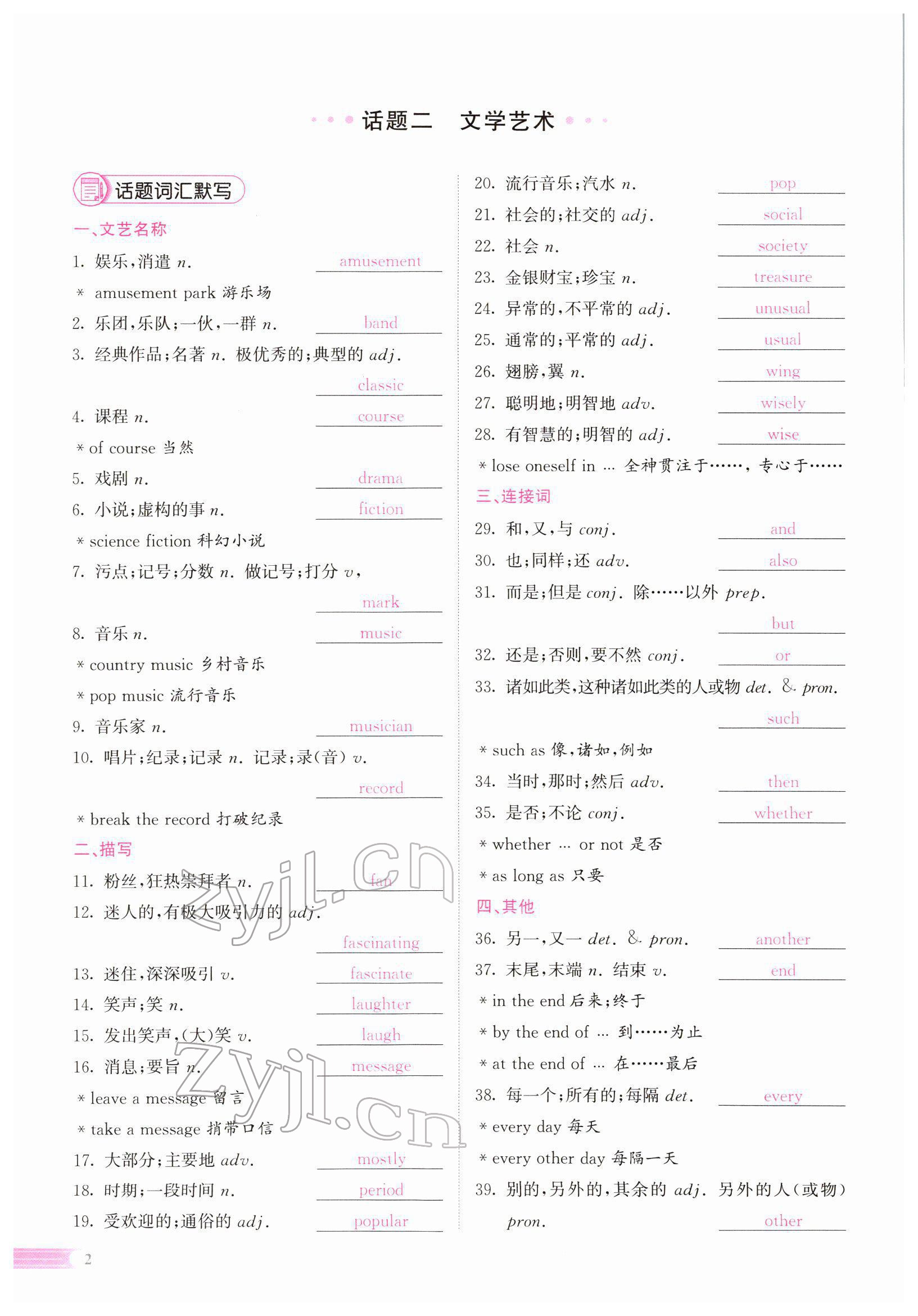 2022年中考啟航英語 參考答案第11頁