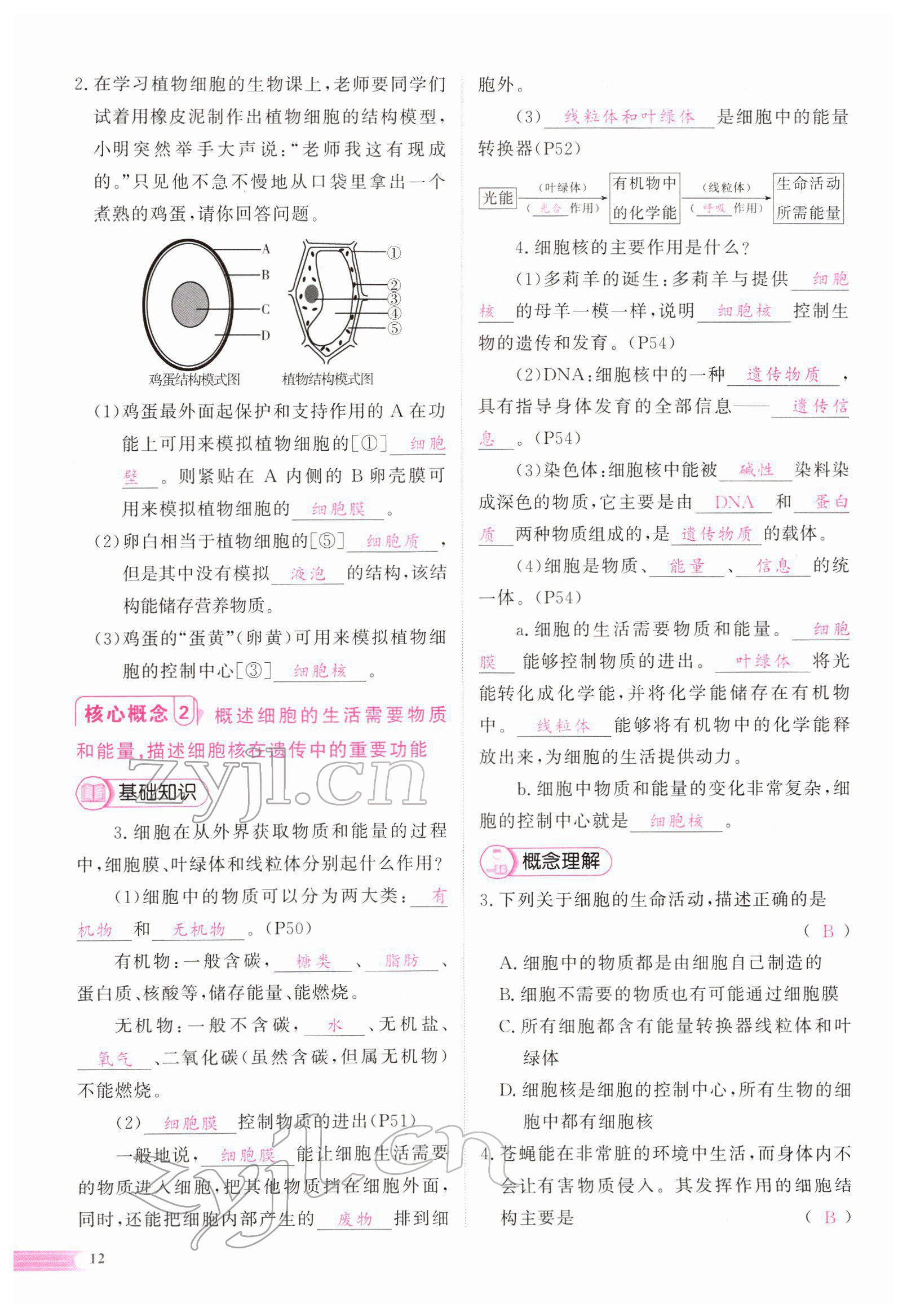 2022年中考啟航生物 參考答案第33頁