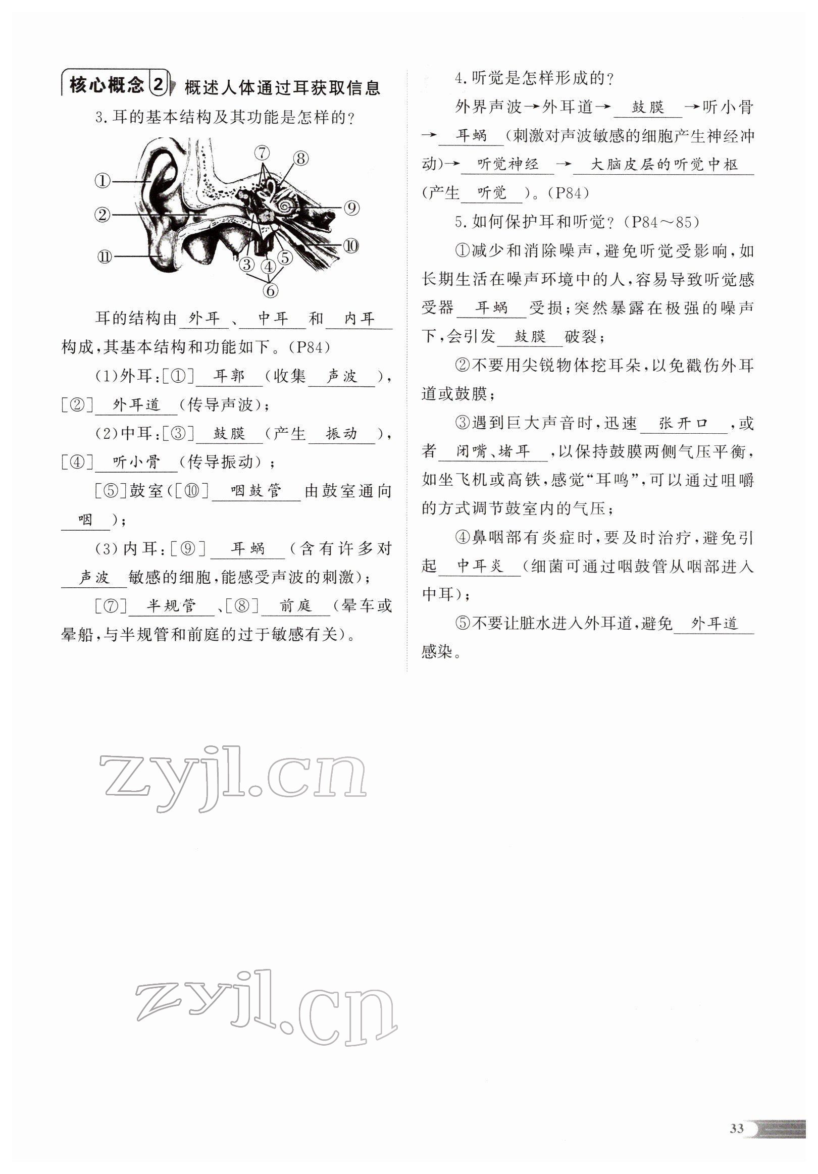 2022年中考啟航生物 參考答案第70頁(yè)
